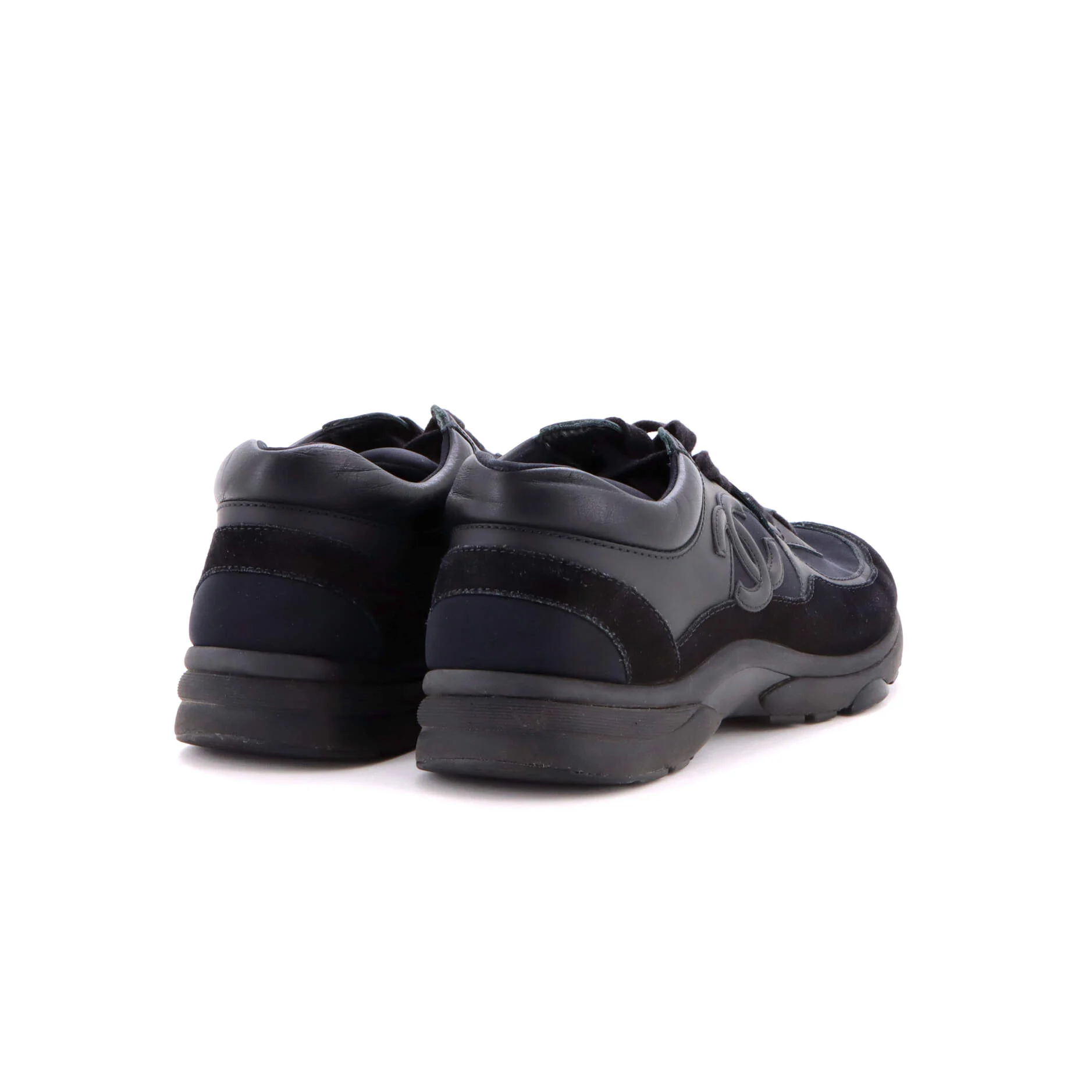 Women's CC Low-Top Sneakers Leather and Fabric with Suede - Image 3