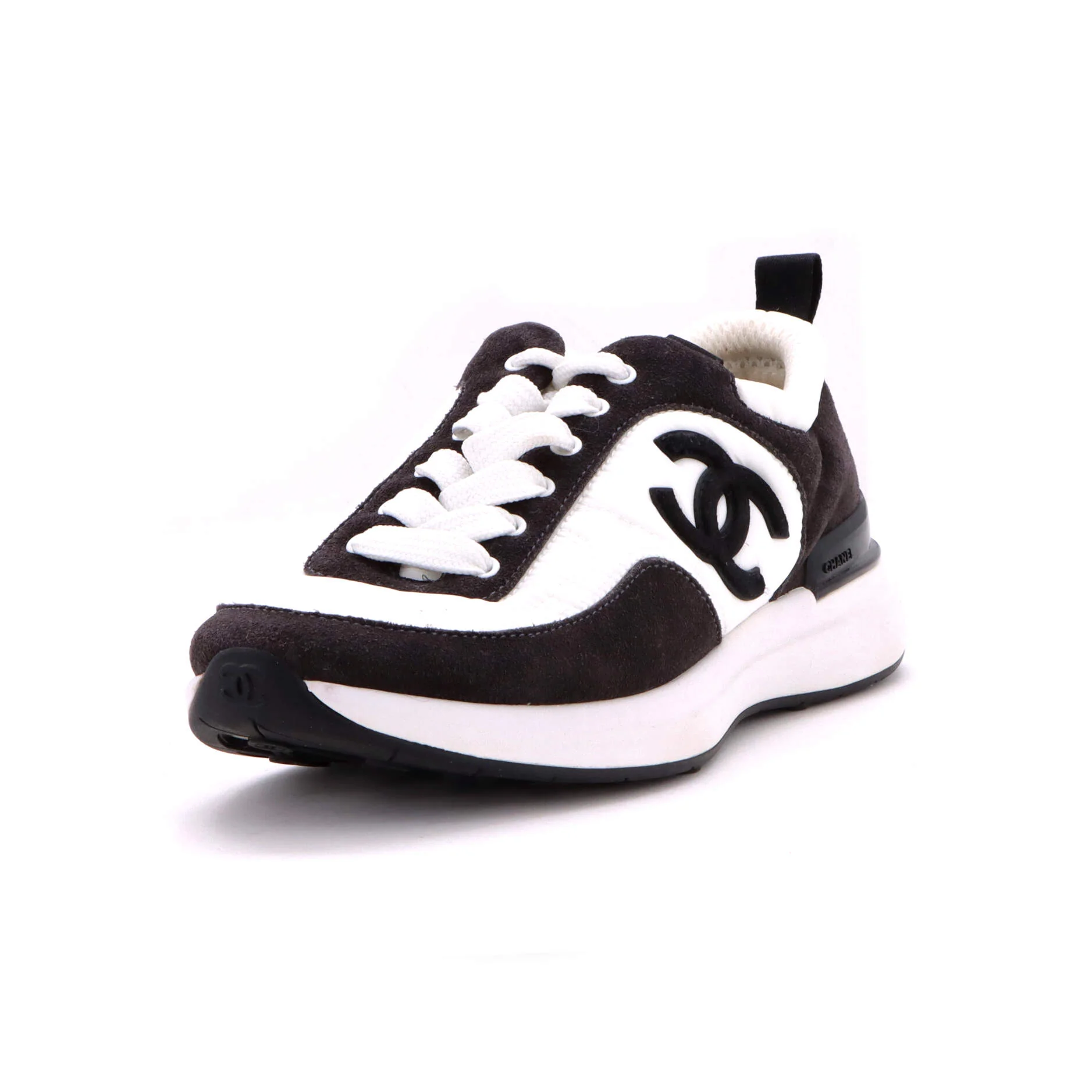 Women's CC Low-Top Sneakers Nylon and Suede