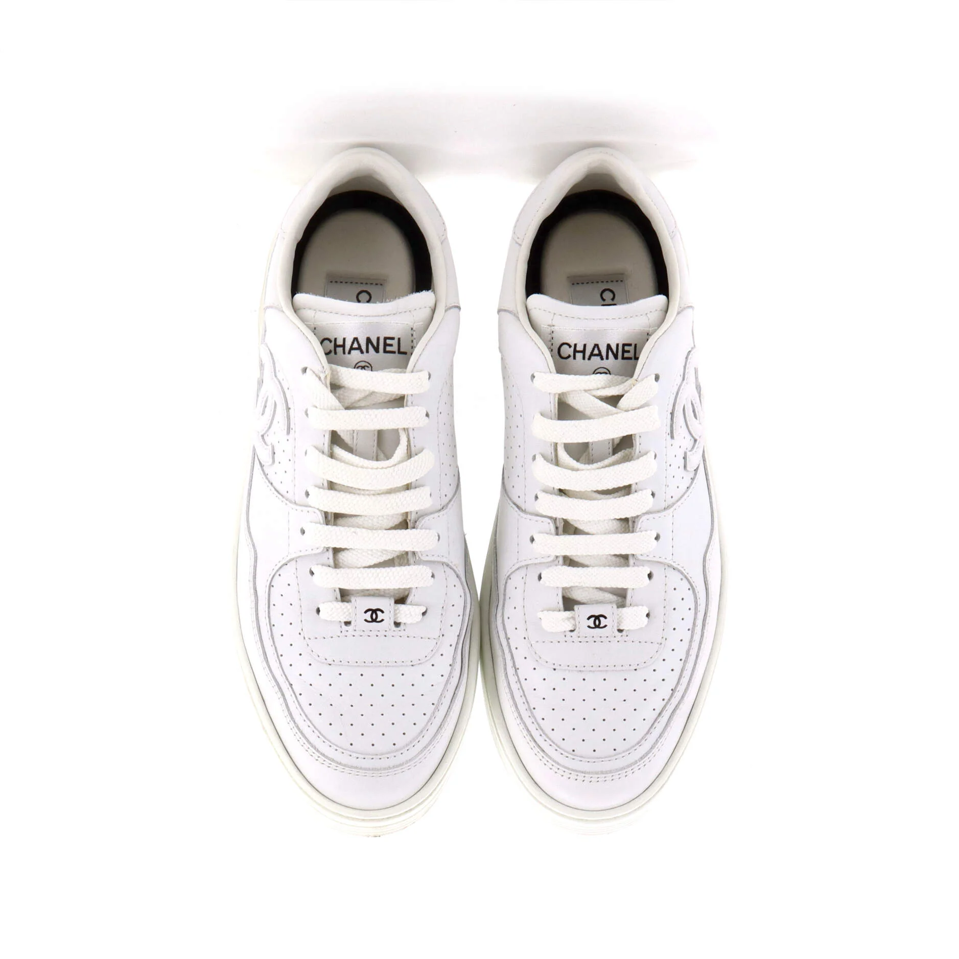 Women's CC Low-Top Sneakers Perforated Leather - Image 2