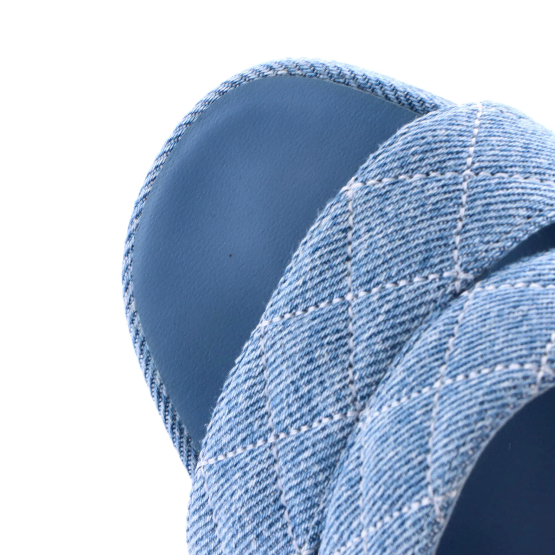 Women's CC Mule Sandals Quilted Denim - Image 5