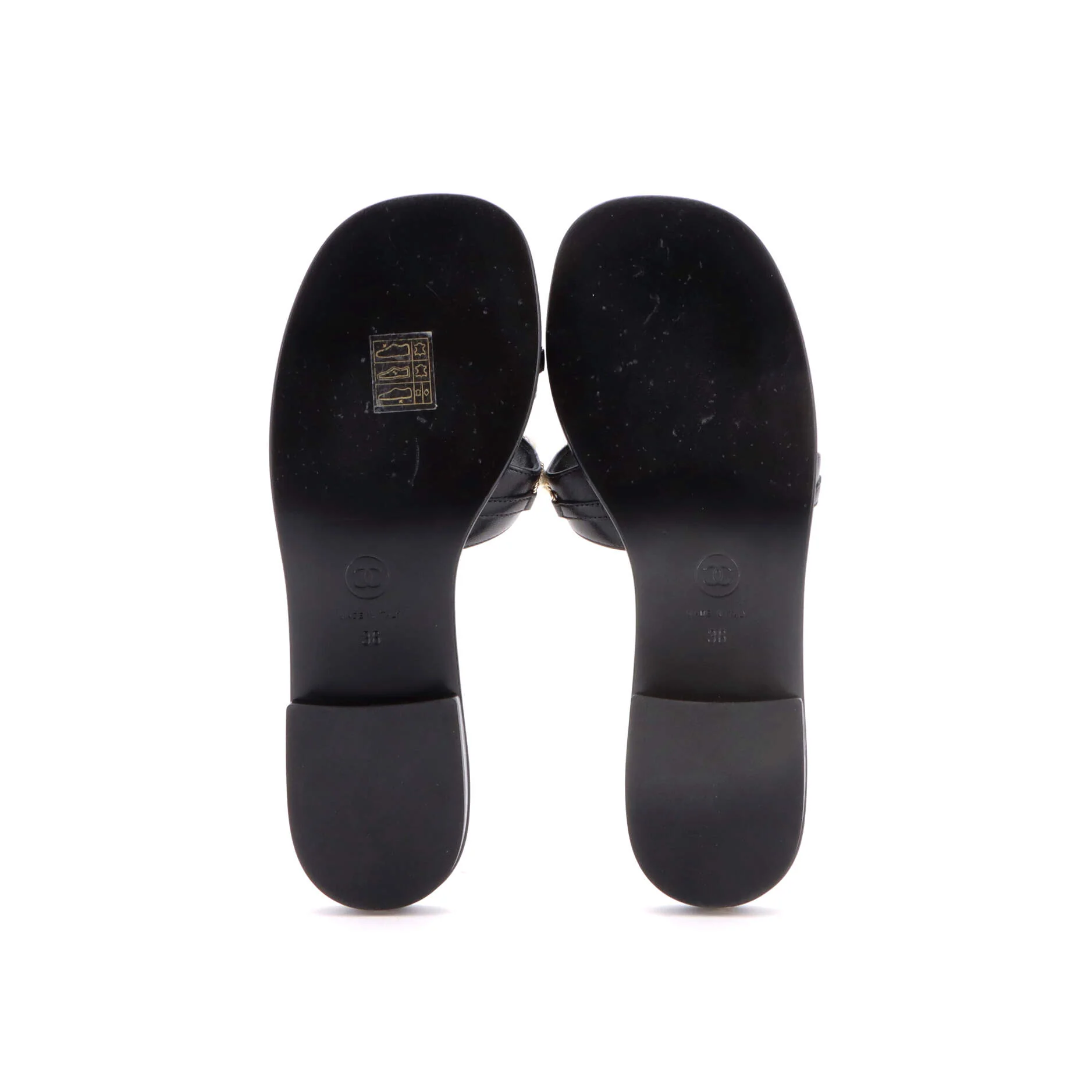Women's Double Strap Slide Sandals Leather and Faux Pearls - Image 4