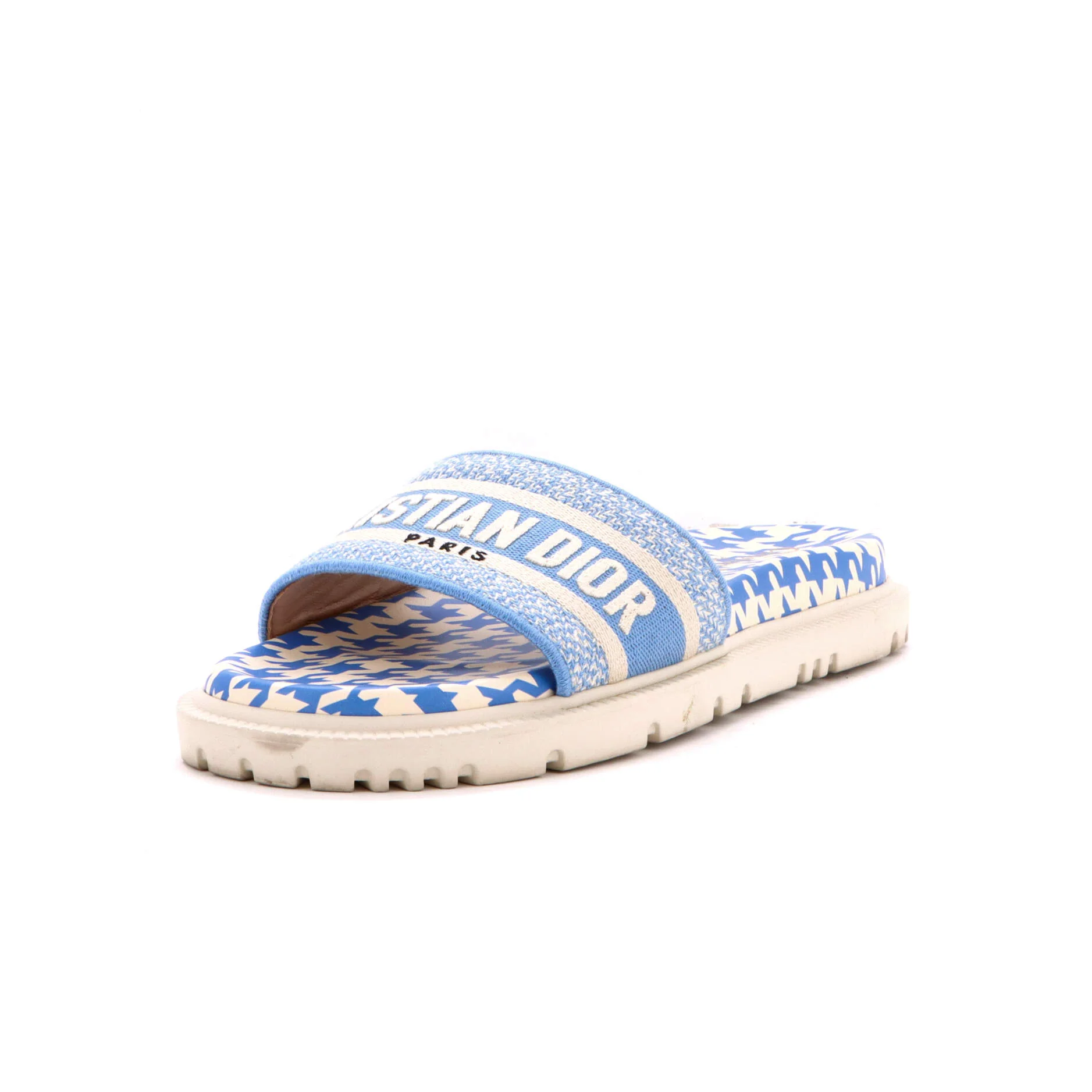 Women's Dway Slide Sandals Embroidered Canvas and Rubber
