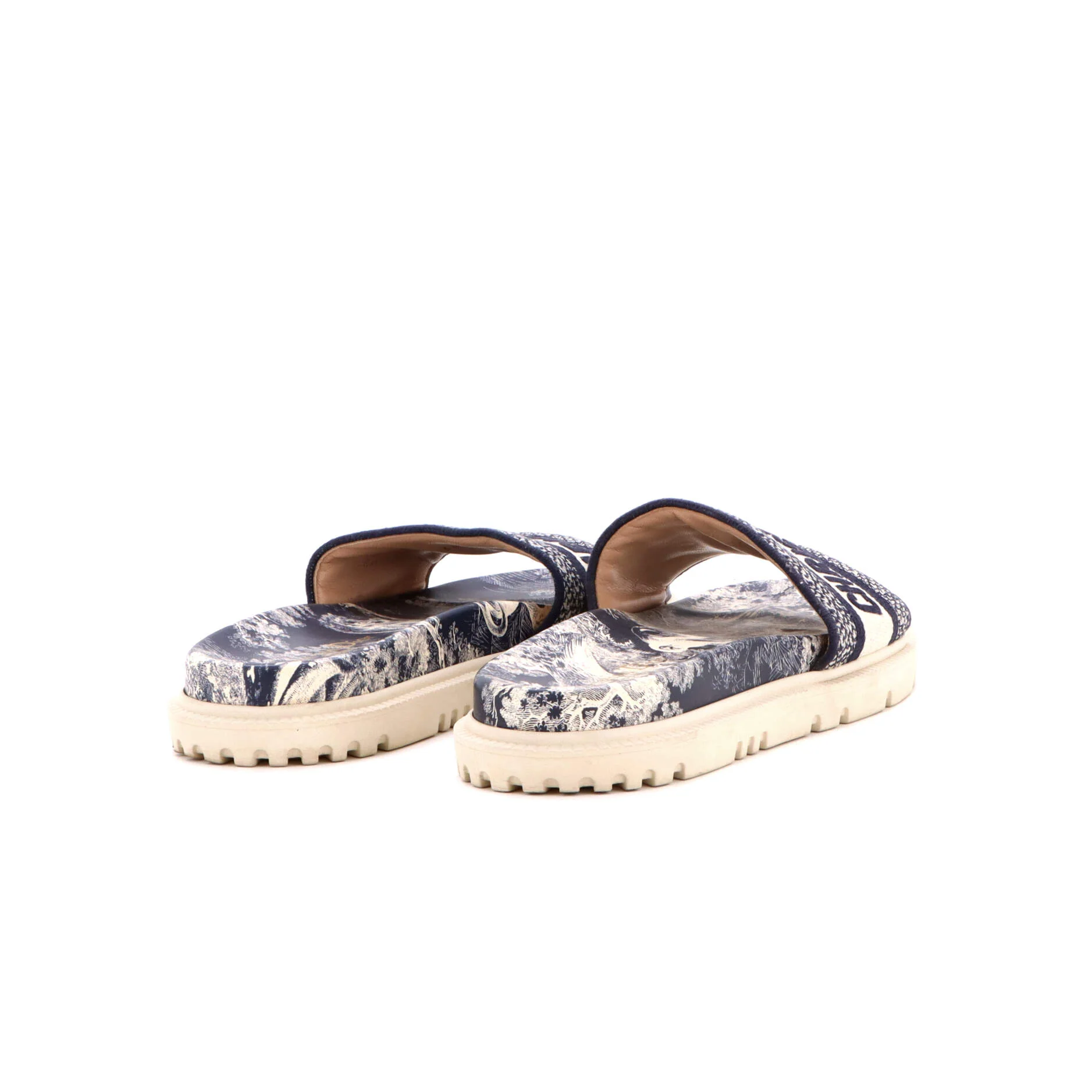 Women's Dway Slide Sandals Embroidered Canvas and Rubber - Image 3