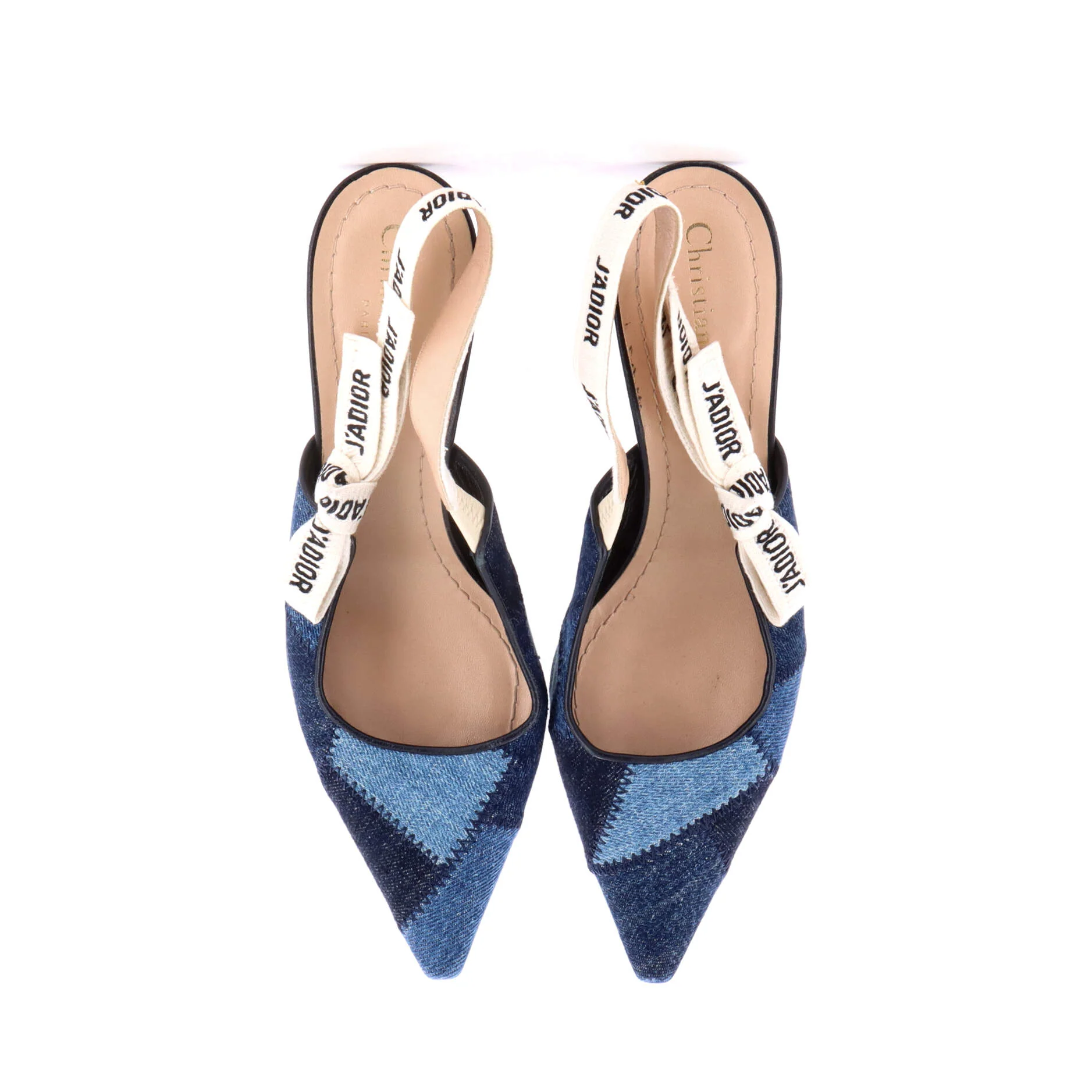 Women's J'Adior Slingback Pumps Patchwork Denim 65 - Image 2