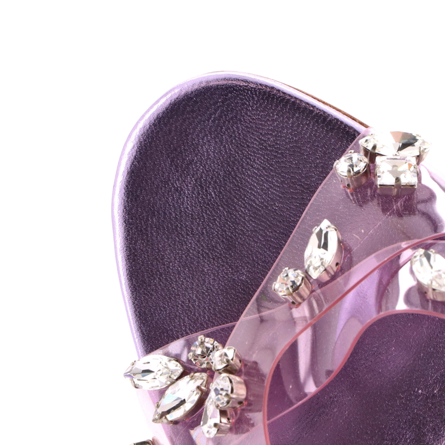 Women's Degrasandal Queen Sandals PVC and Leather with Crystals 100 - Image 5