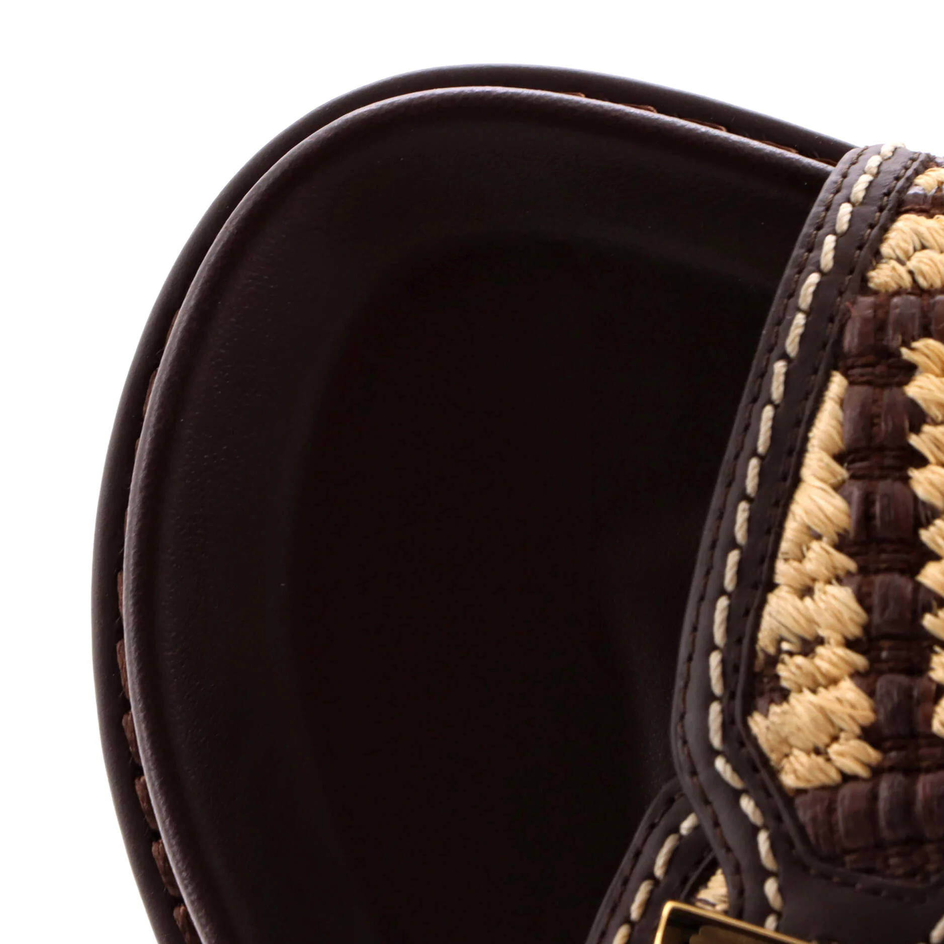 Women's Feel Slide Sandals Zucca Raffia with Leather - Image 5