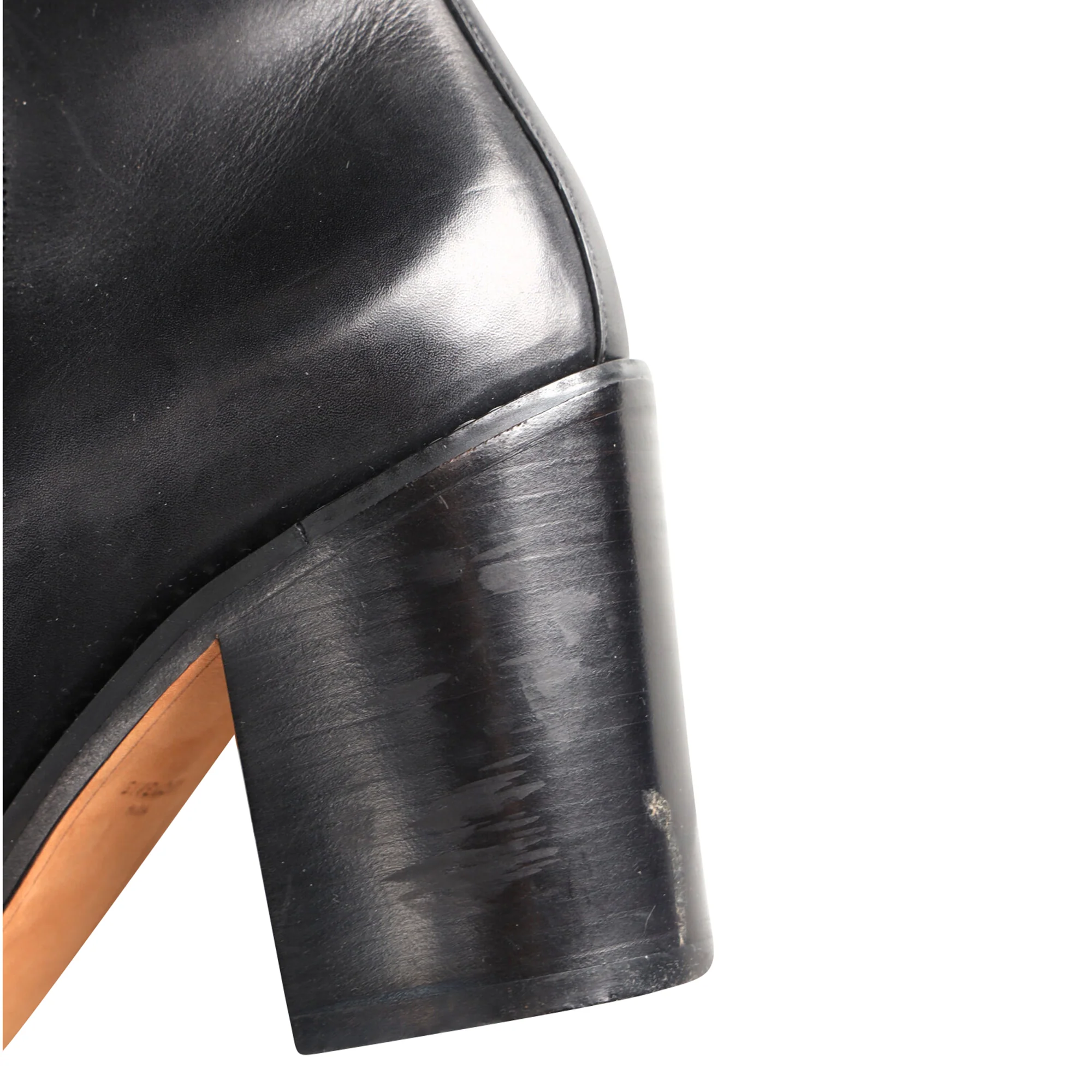 Women's  Givenchy Chain-Link Accent Ankle Boots in Black Leather - Image 9