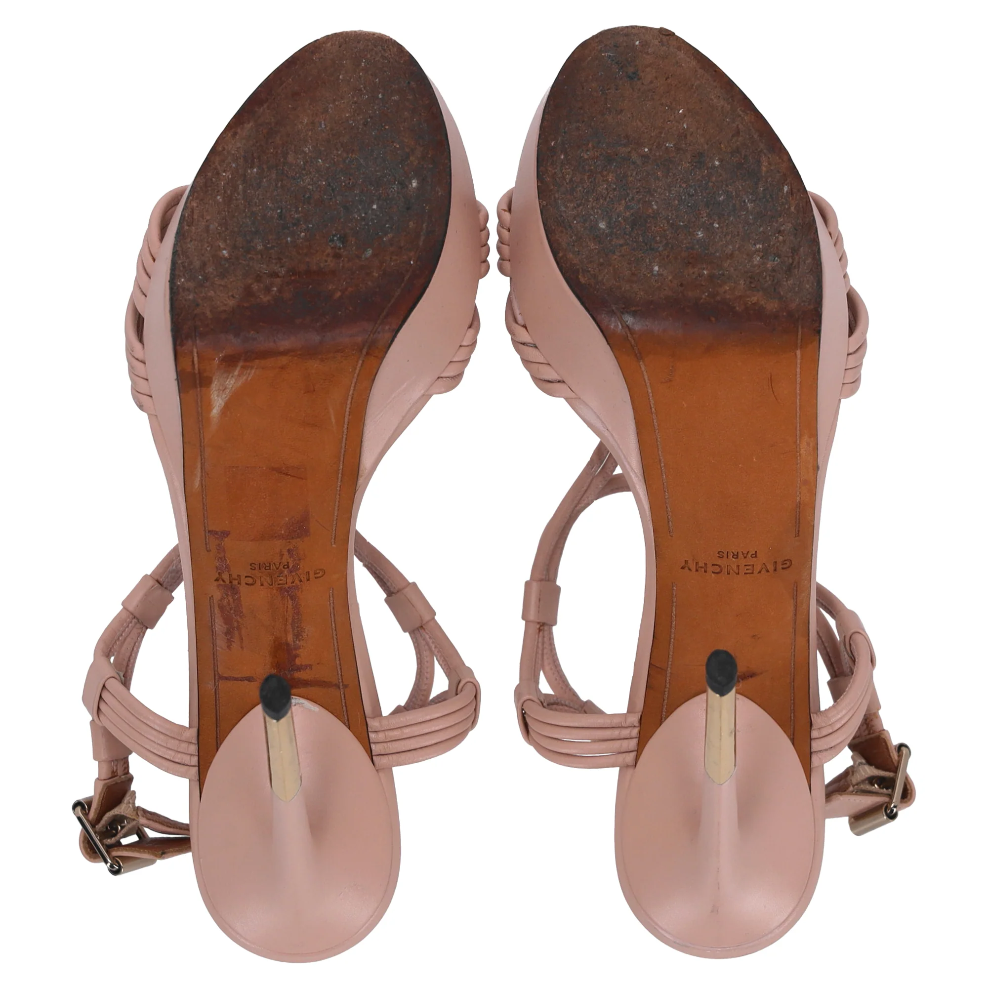 Women's Givenchy T-Strap Platform Sandals in Beige Leather - Image 5