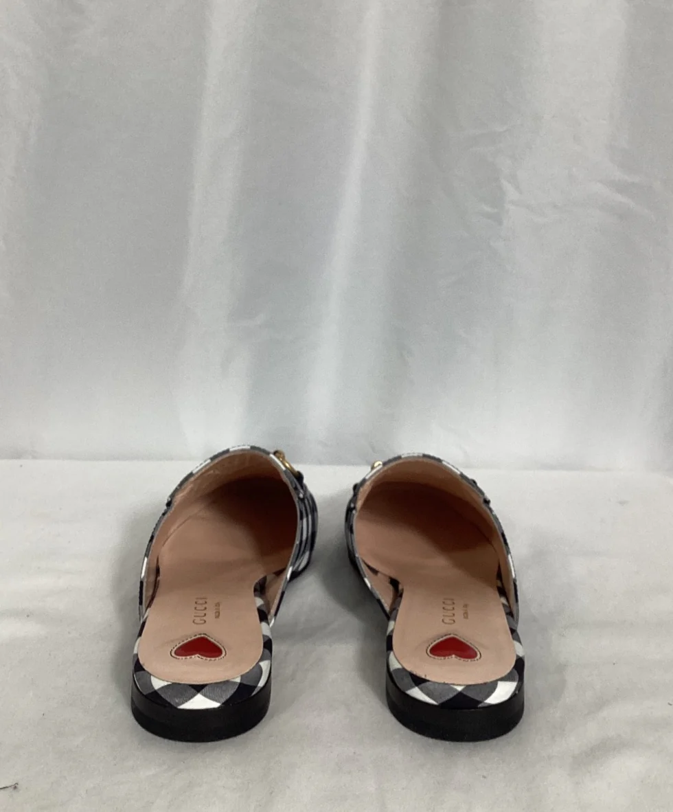 Women's Gucci Princetown Horsebit Check Mules in Multicolor Cotton - Image 10