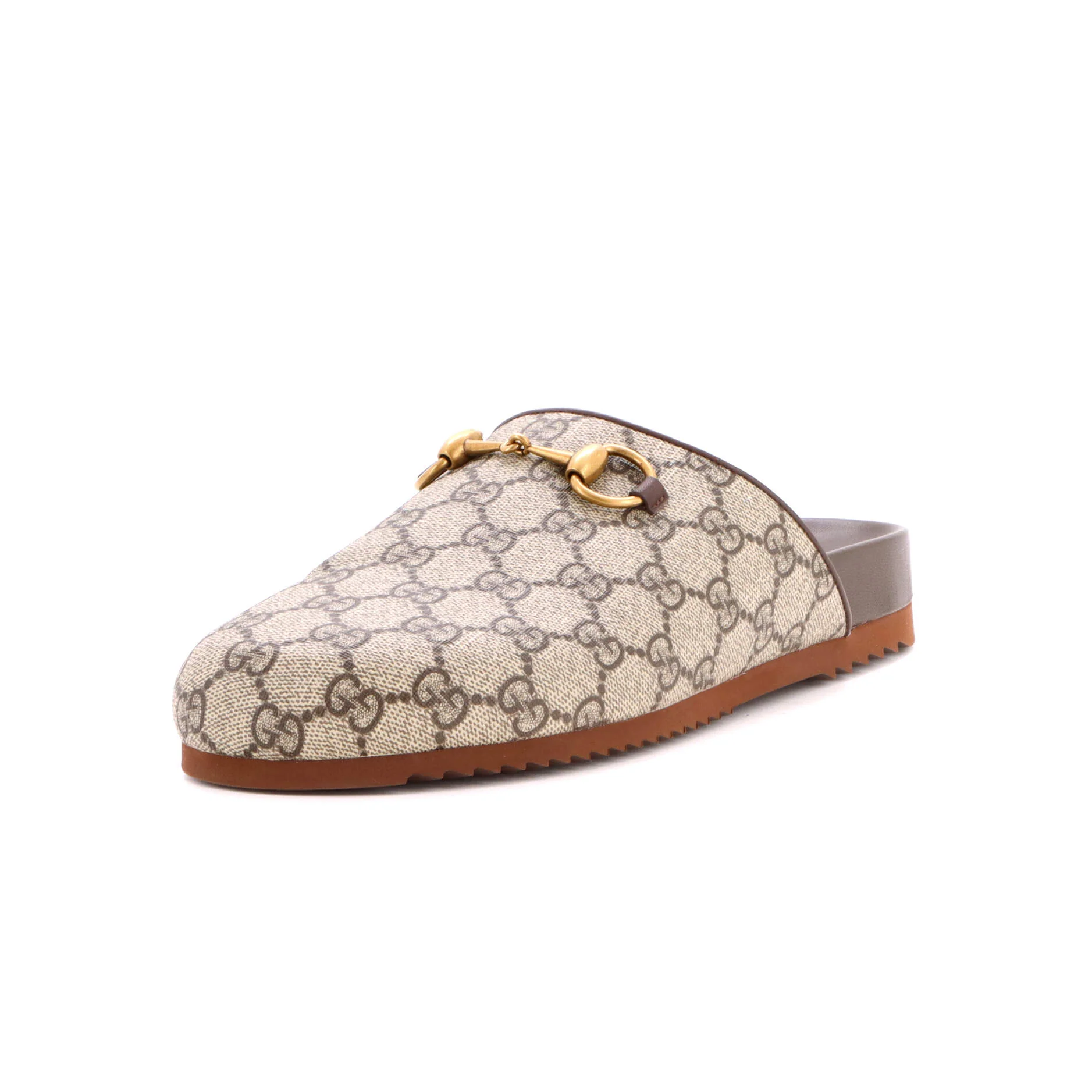 Horsebit Mule Slippers GG Coated Canvas