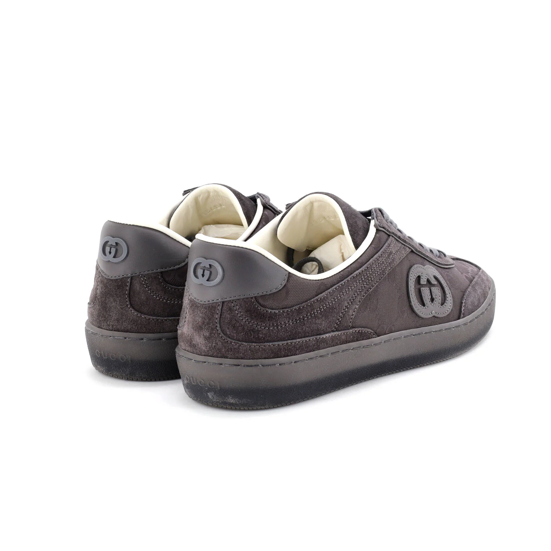 Men's G75 Sneakers Suede and GG Canvas - Image 3