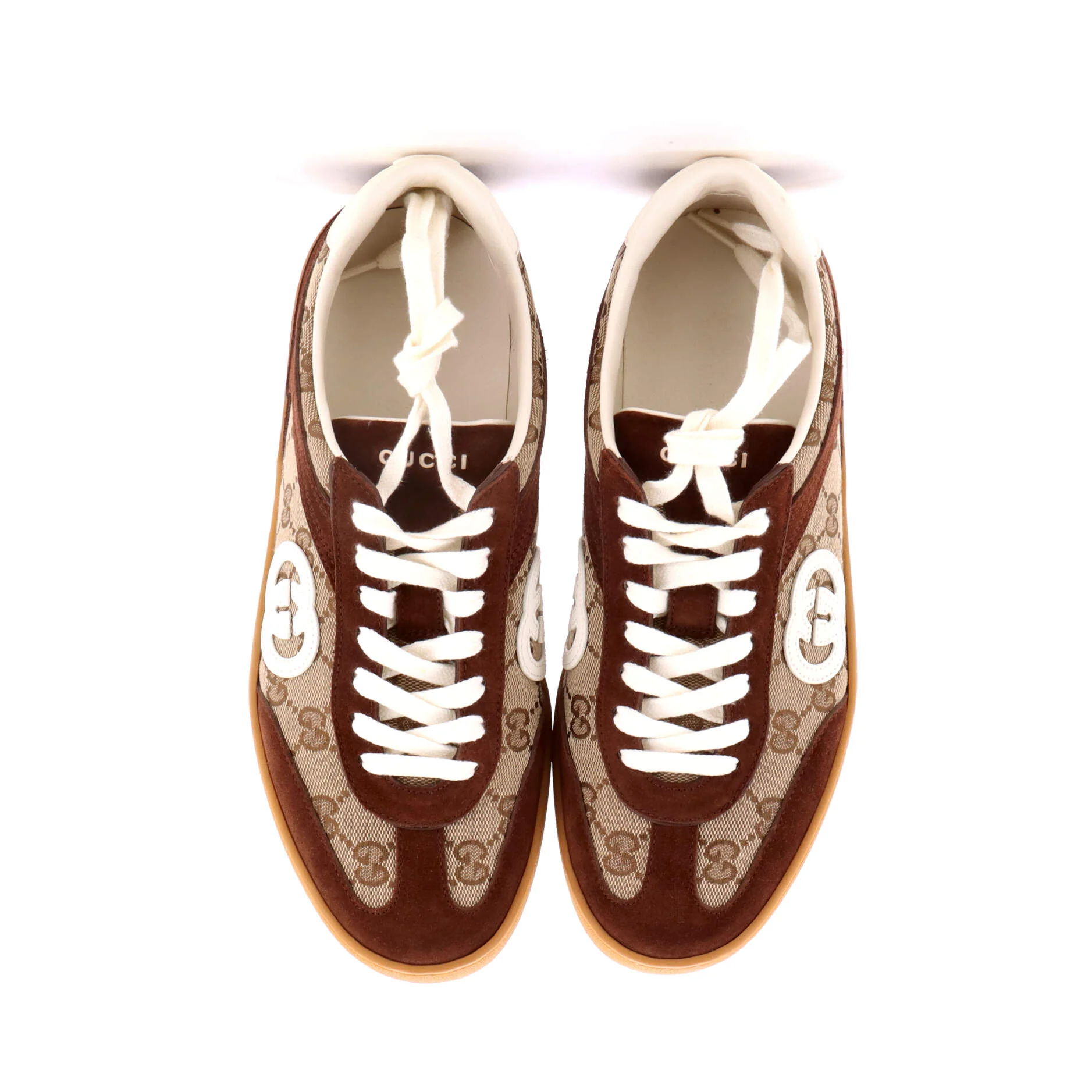 Men's G75 Sneakers Suede and GG Canvas - Image 2