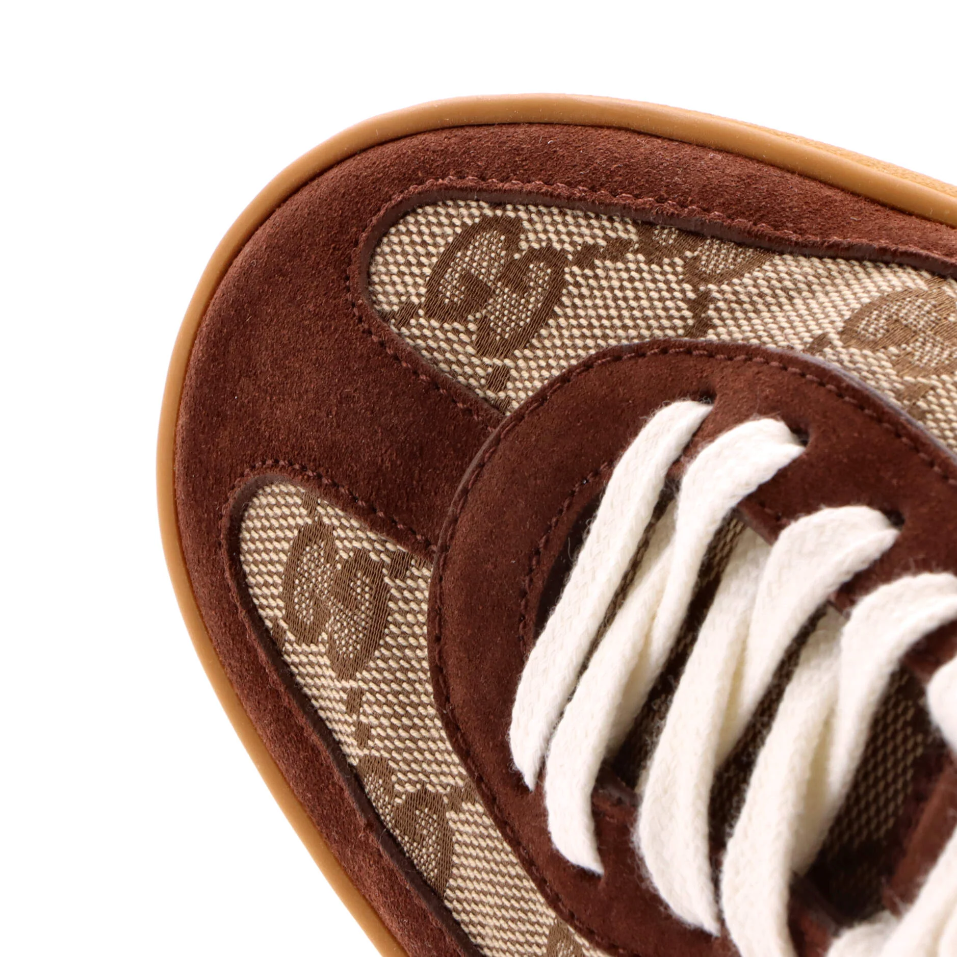 Men's G75 Sneakers Suede and GG Canvas - Image 5