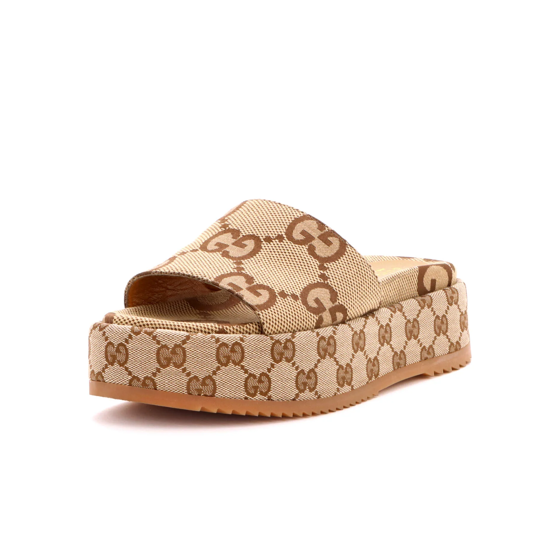 Women's Angelina Platform Slide Sandals GG Canvas