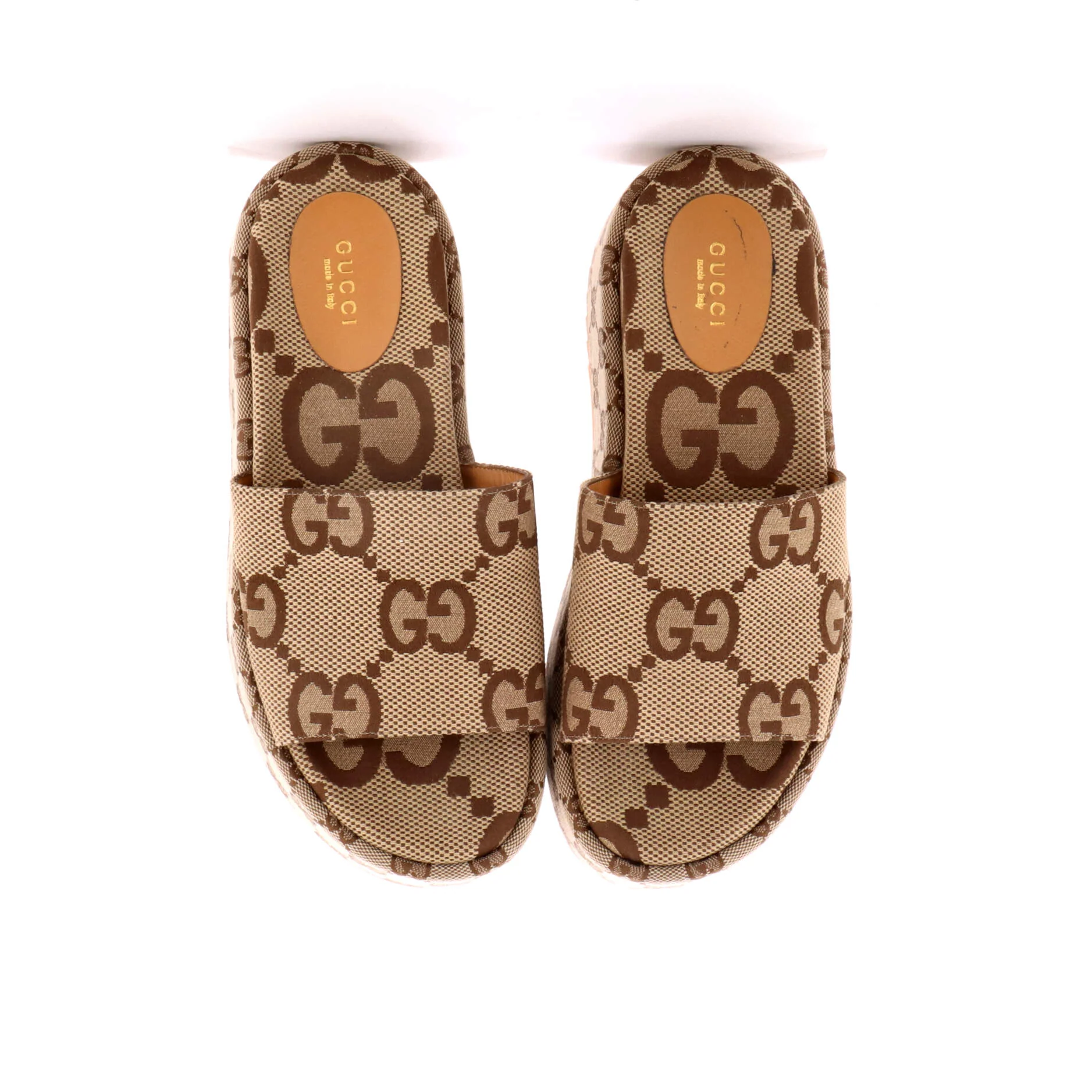 Women's Angelina Platform Slide Sandals GG Canvas - Image 2