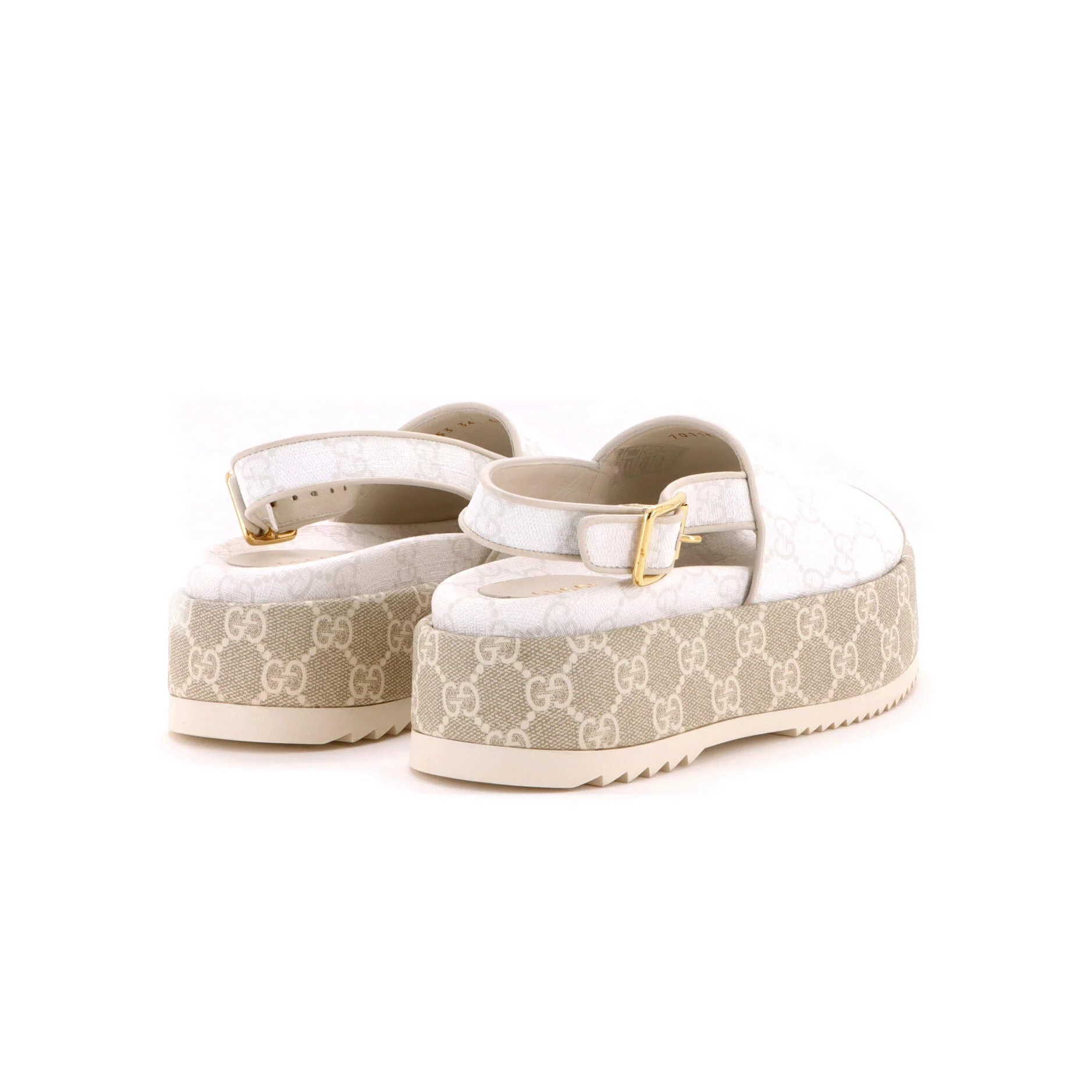 Women's Angelina Platform Slingback Sandals GG Coated Canvas - Image 3