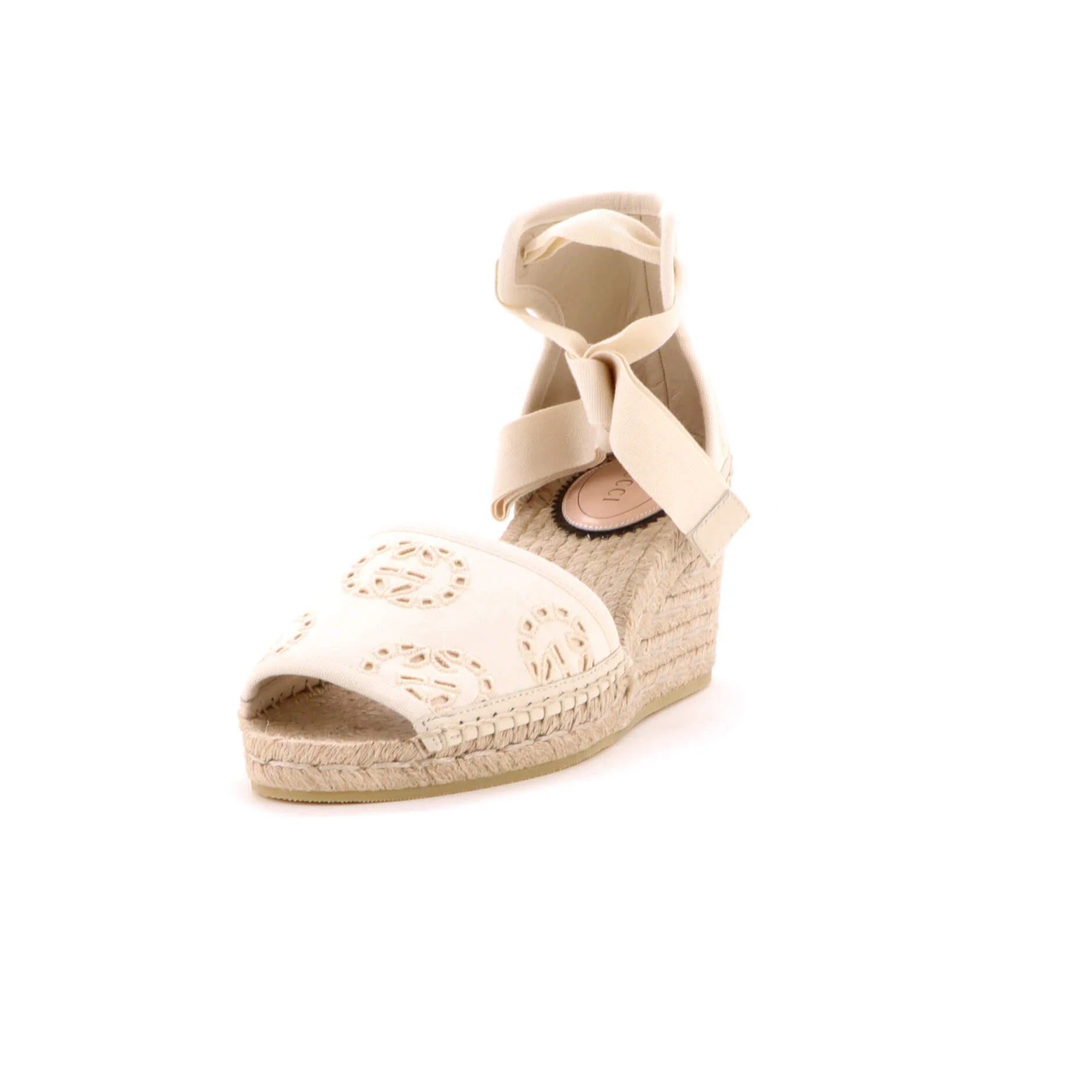 Women's Damita Espadrilles Interlocking G Embroidered Canvas
