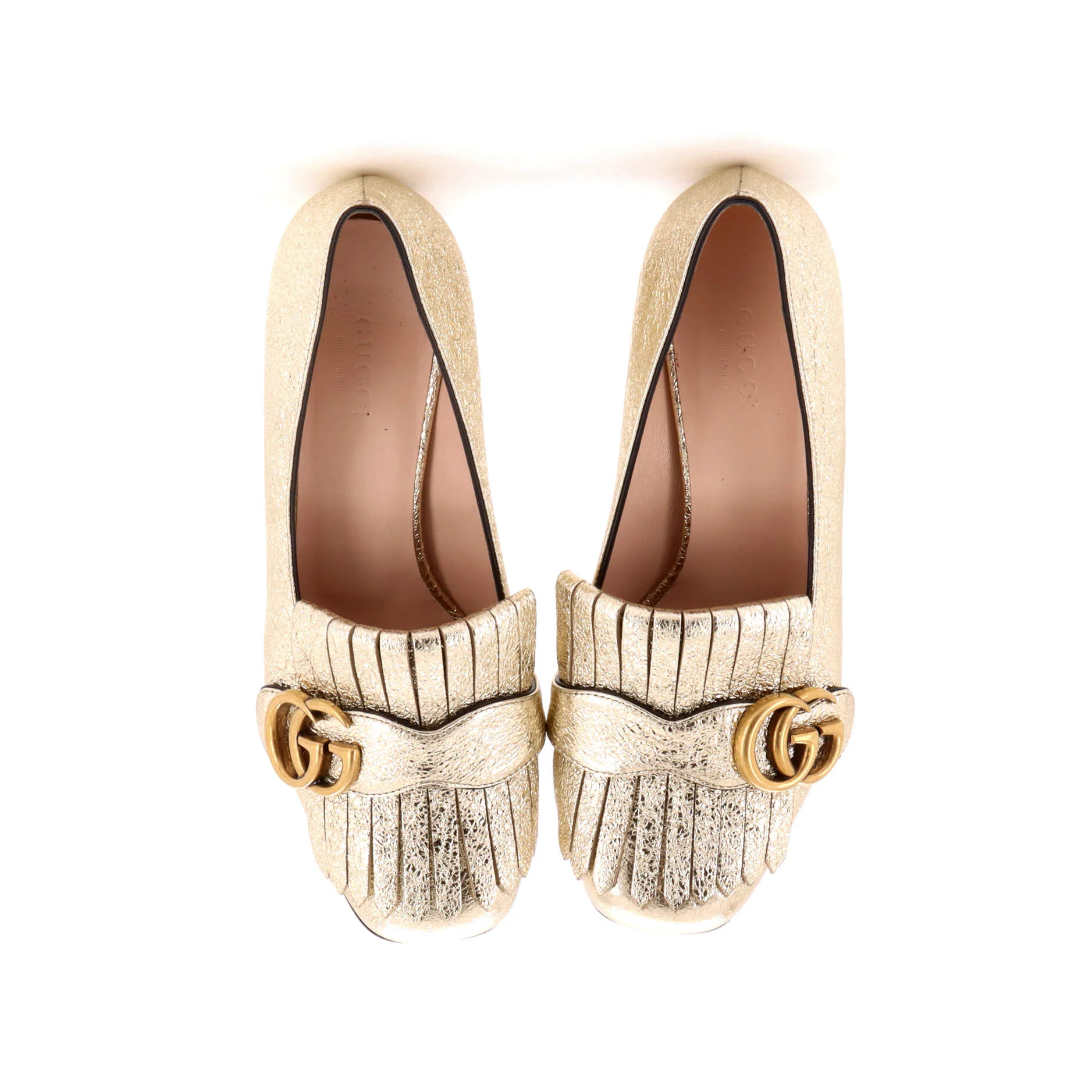 Women's GG Marmont Fringed Pumps Leather - Image 2