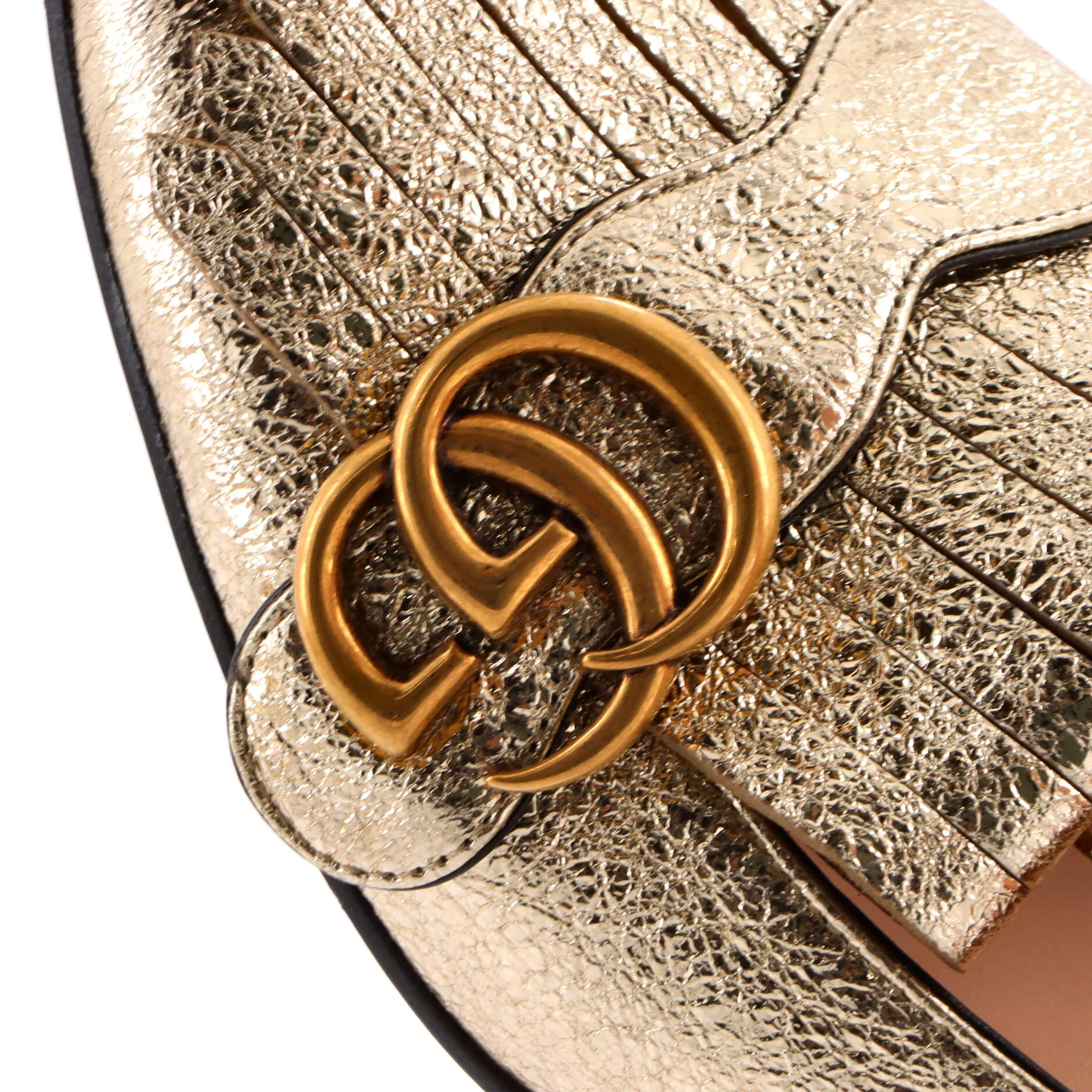 Women's GG Marmont Fringed Pumps Leather - Image 7