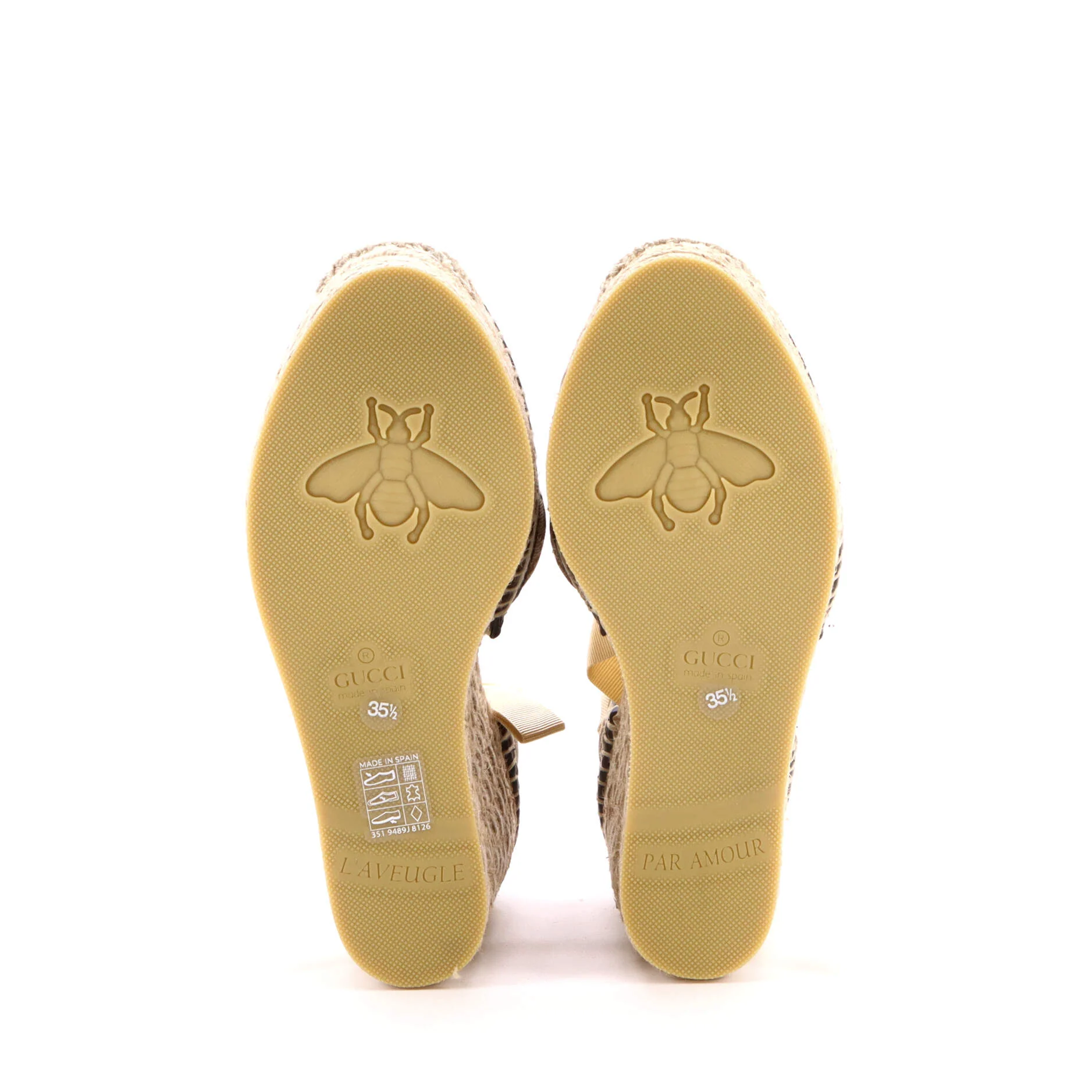 Women's GG Marmont Wedge Espadrilles Diagonal Quilted GG Canvas - Image 4