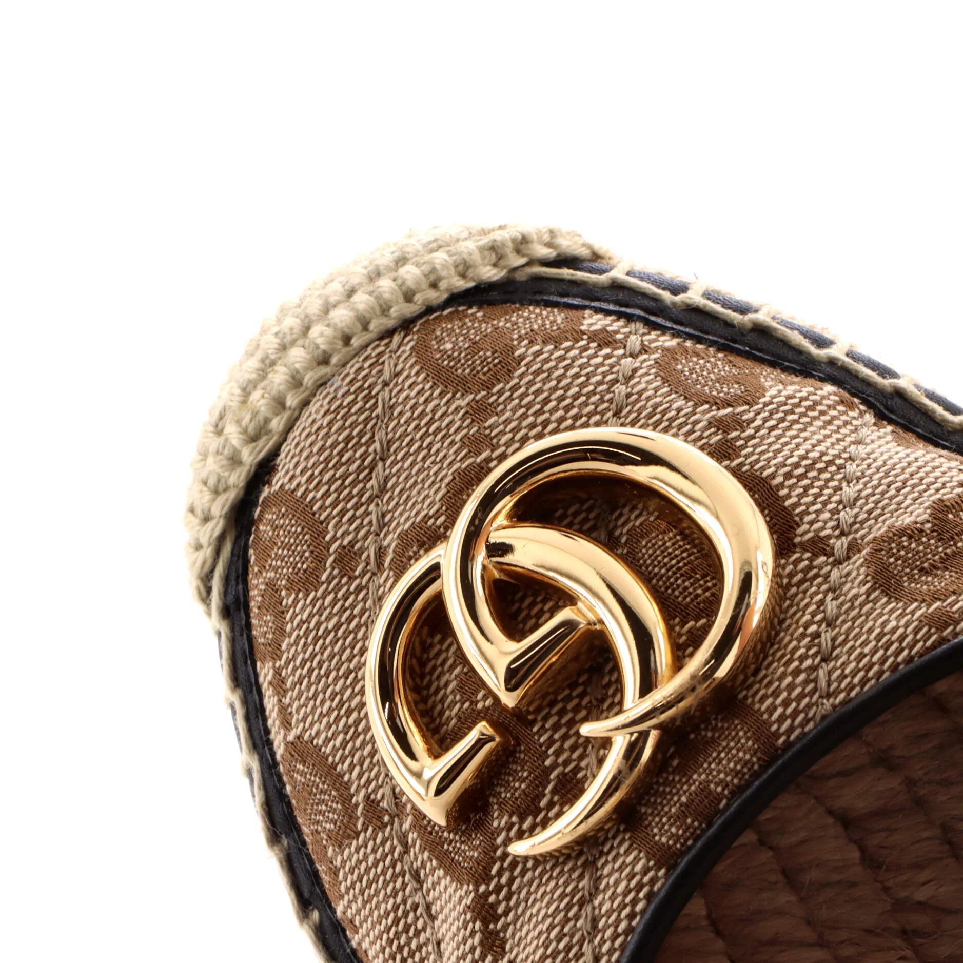 Women's GG Marmont Wedge Espadrilles Diagonal Quilted GG Canvas - Image 5