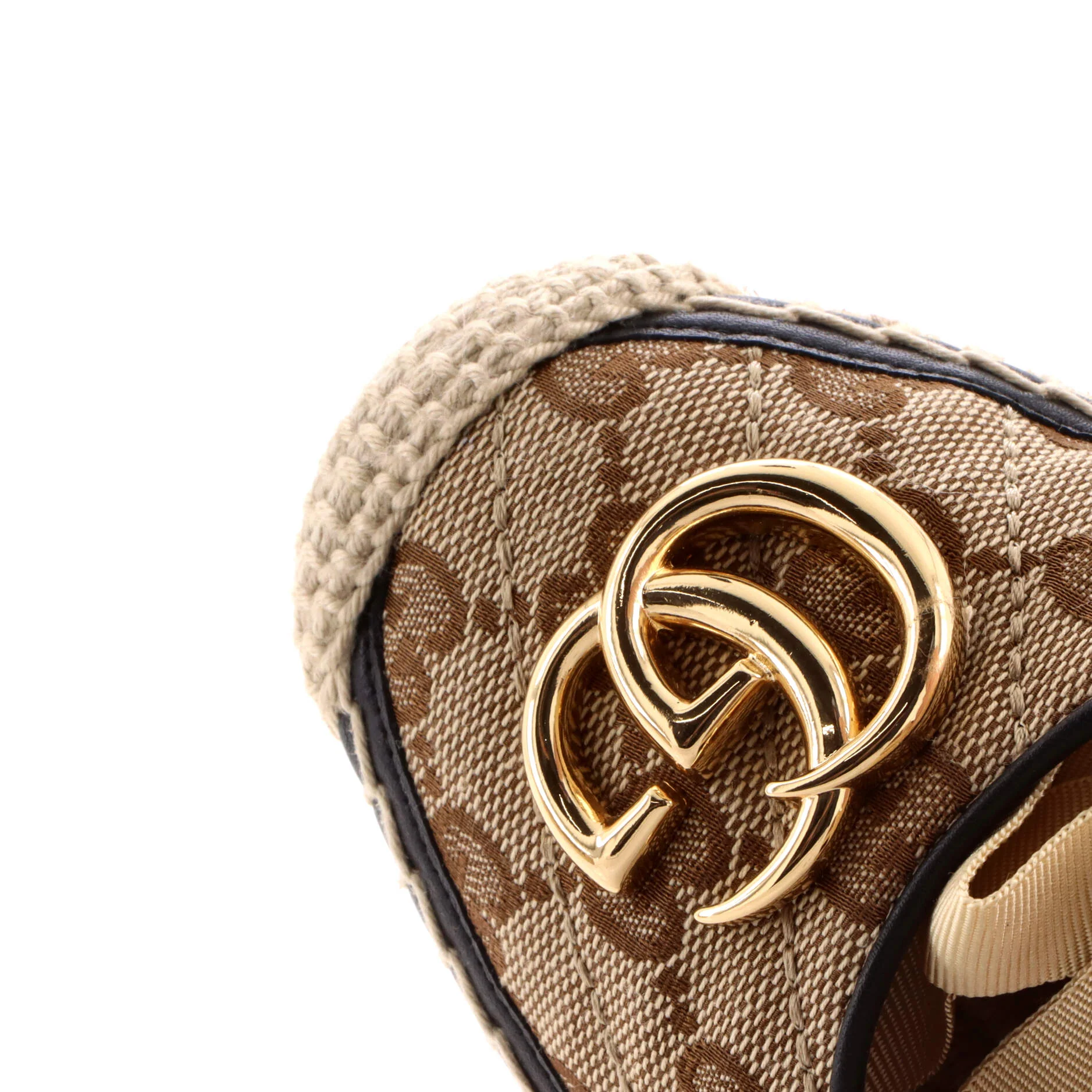 Women's GG Marmont Wedge Espadrilles Diagonal Quilted GG Canvas - Image 5