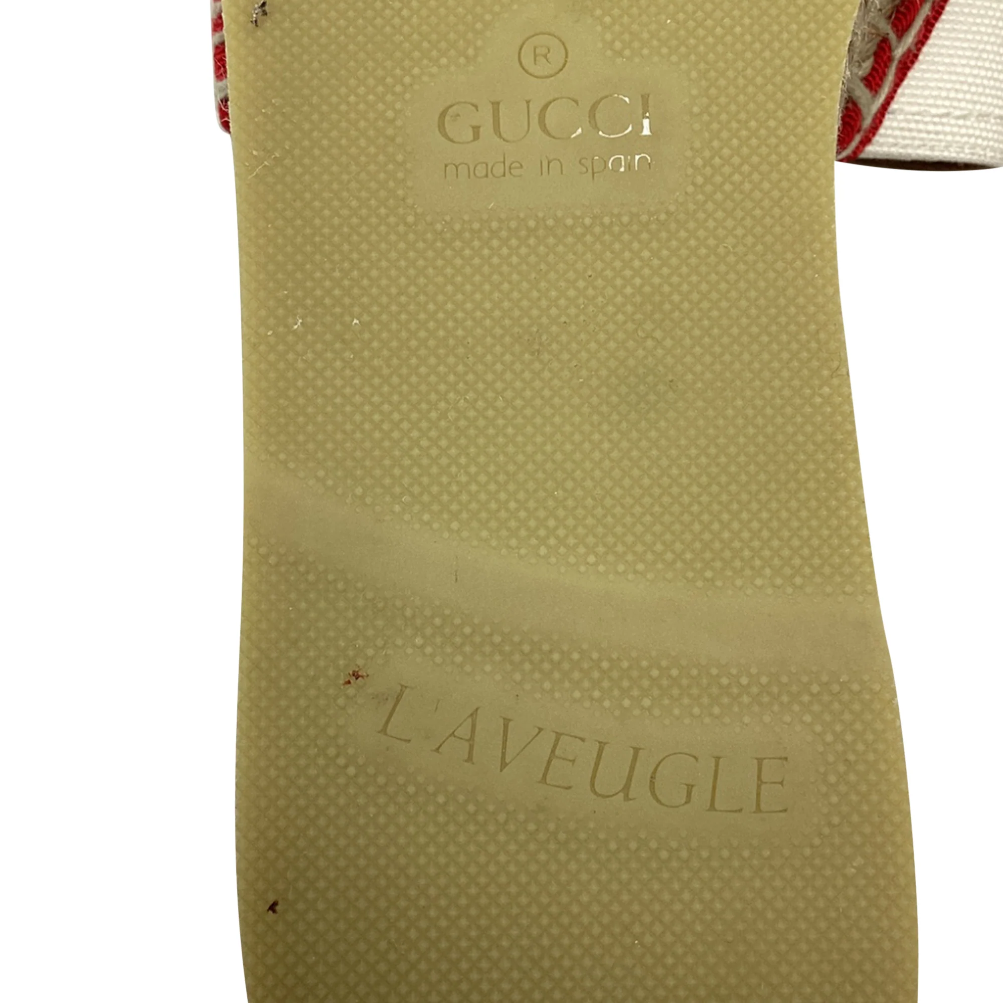 Women's Gucci Pilar GG Espadrille Slide Sandals in White Canvas - Image 10