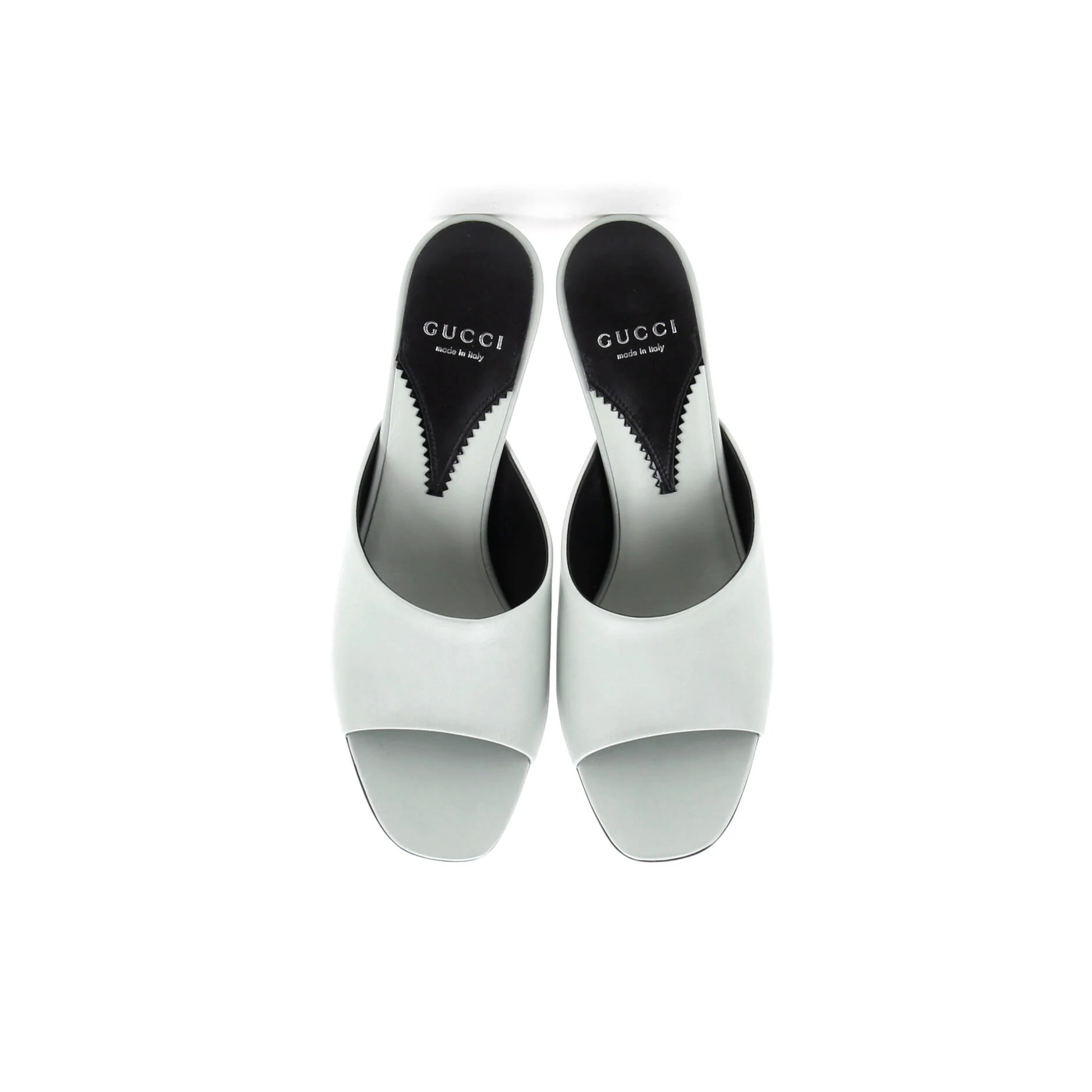 Women's Interlocking G Heels Slide Sandals Leather - Image 2