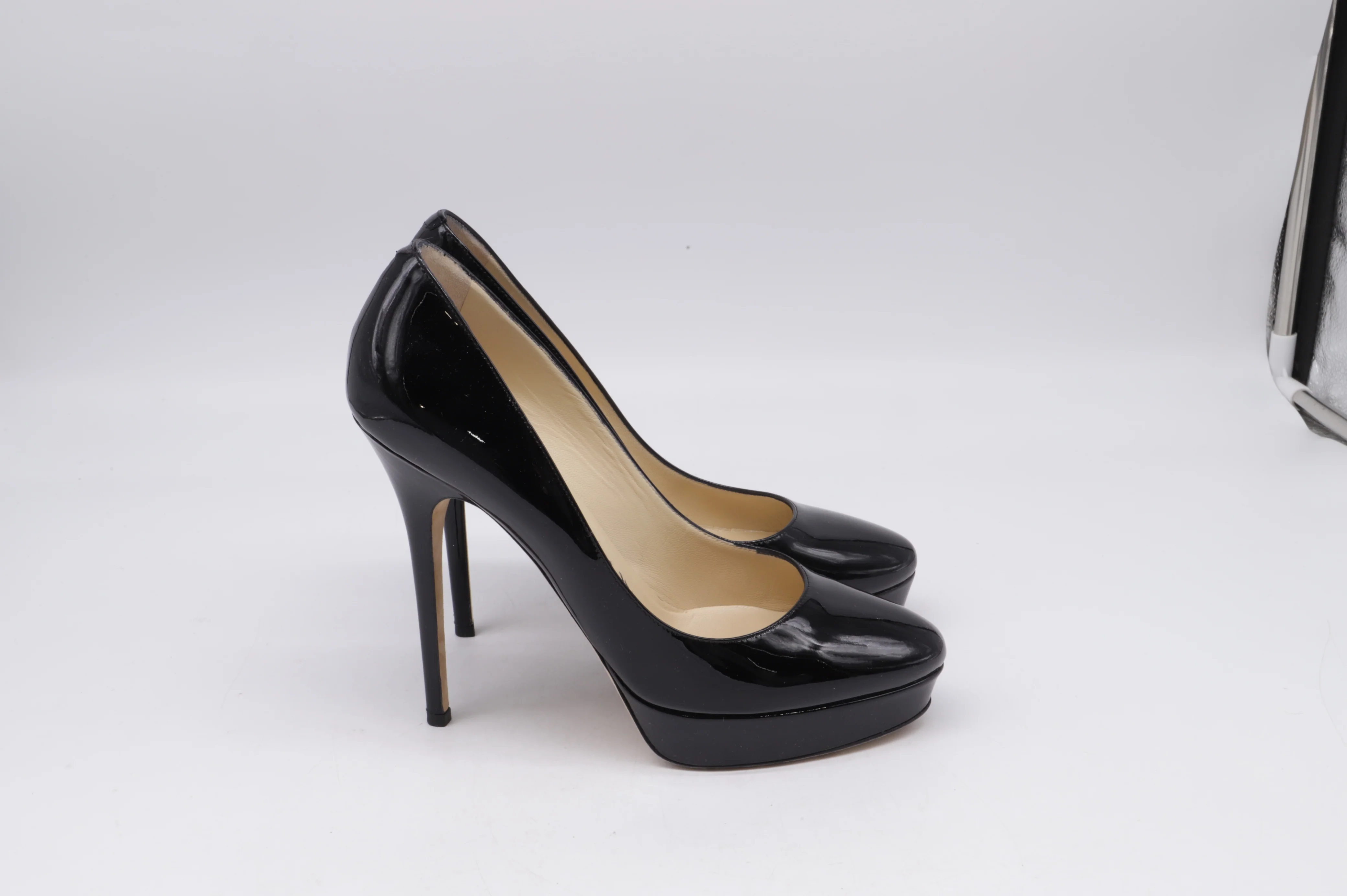 Women's Jimmy Choo Cosmic Platform Pumps in Black Patent Leather - Image 9