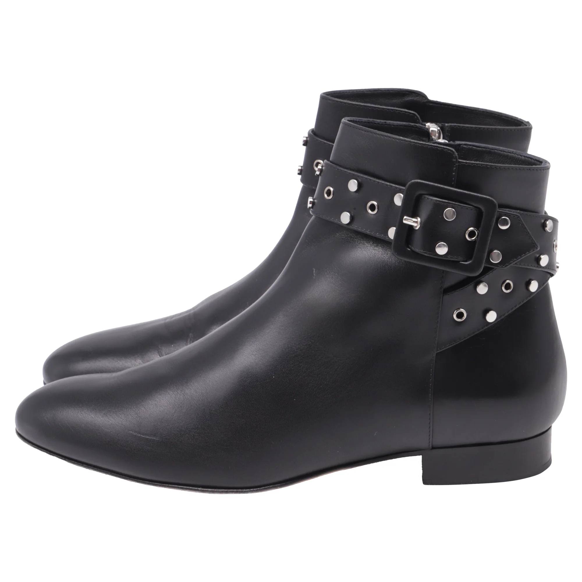 Women's Jimmy Choo Hallie Buckle-Embellished Ankle Boots in Black Leather - Image 5