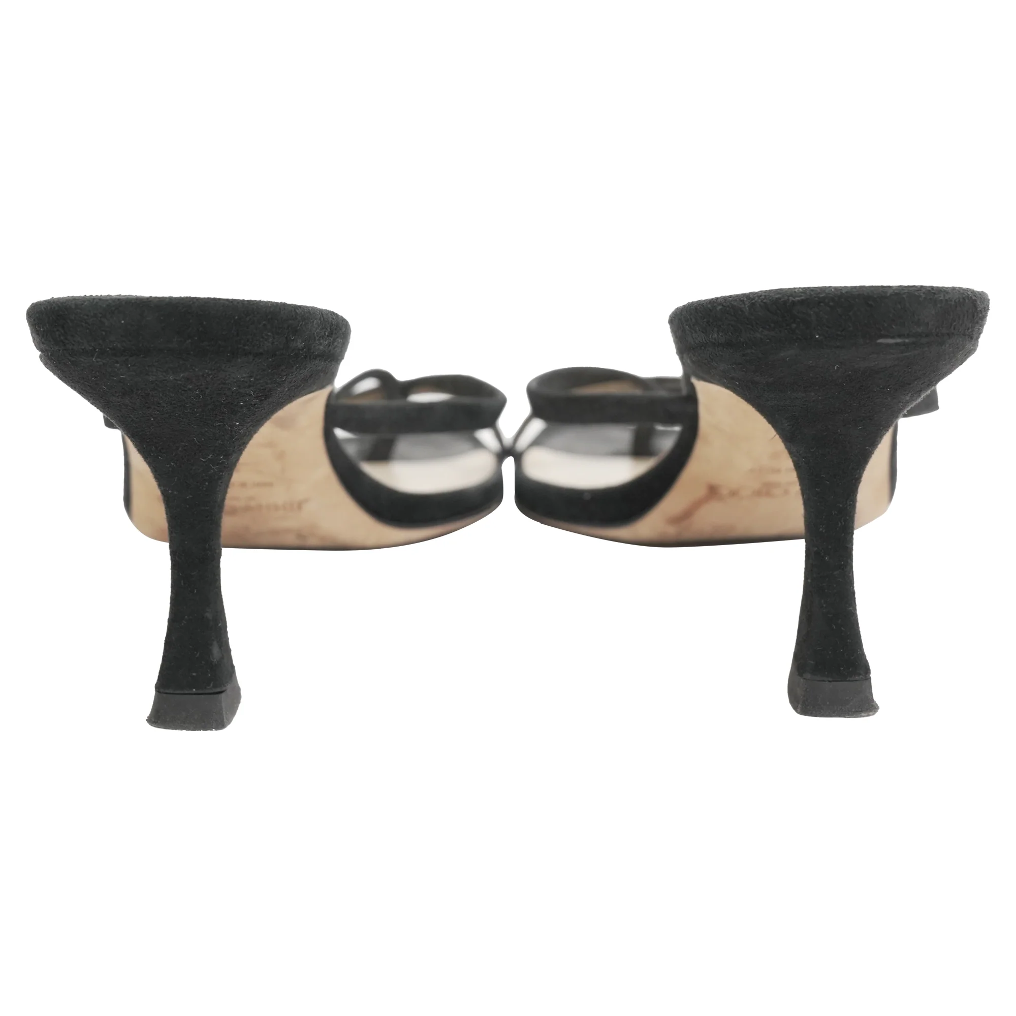 Women's Jimmy Choo Maelie Thong Sandals in Black Suede - Image 3