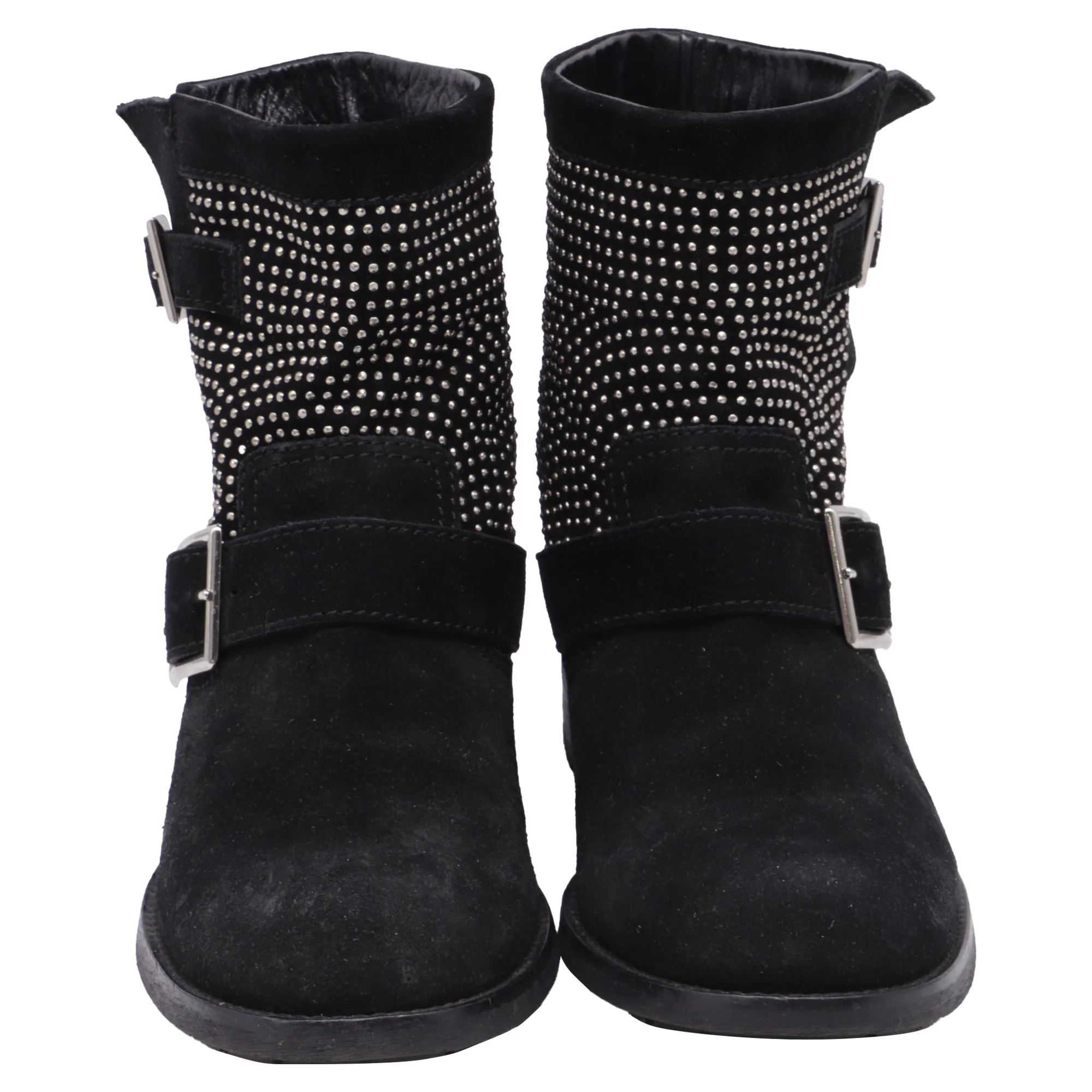 Women's  Jimmy Choo Studded Ankle Boots in Black Suede - Image 2