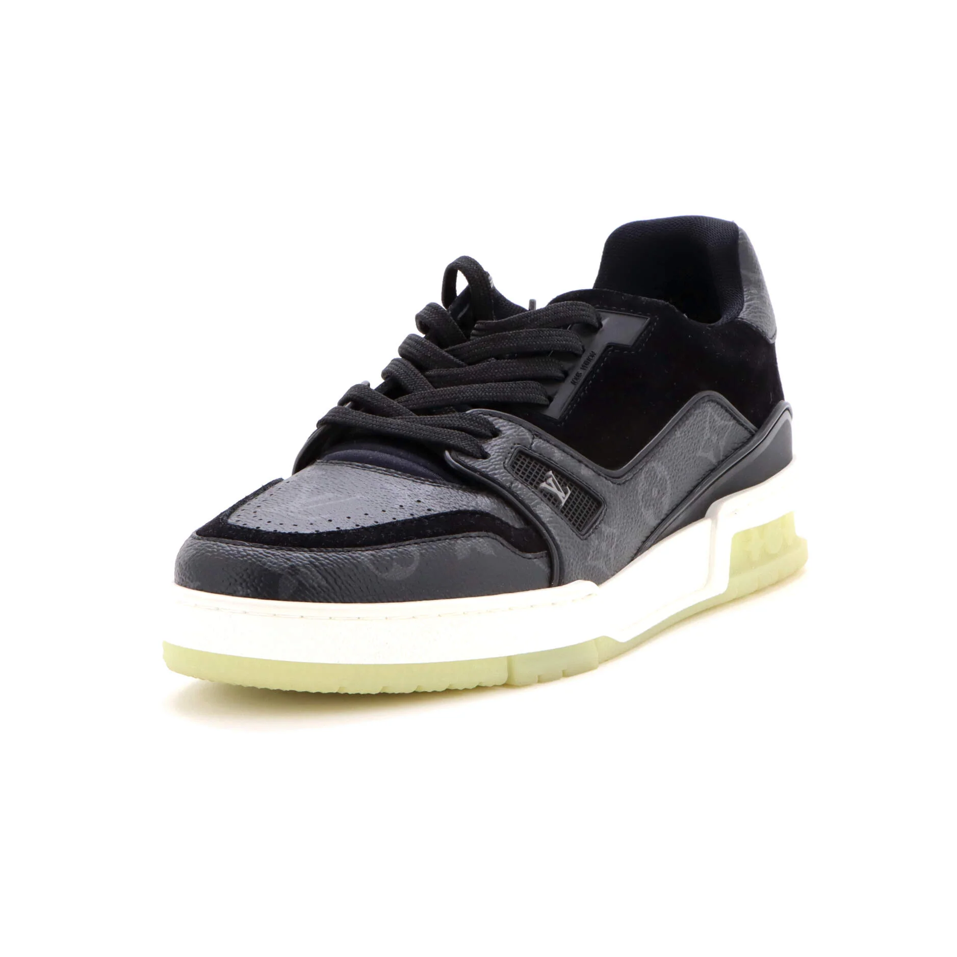 Men's LV Trainer Sneakers Monogram Eclipse with Suede
