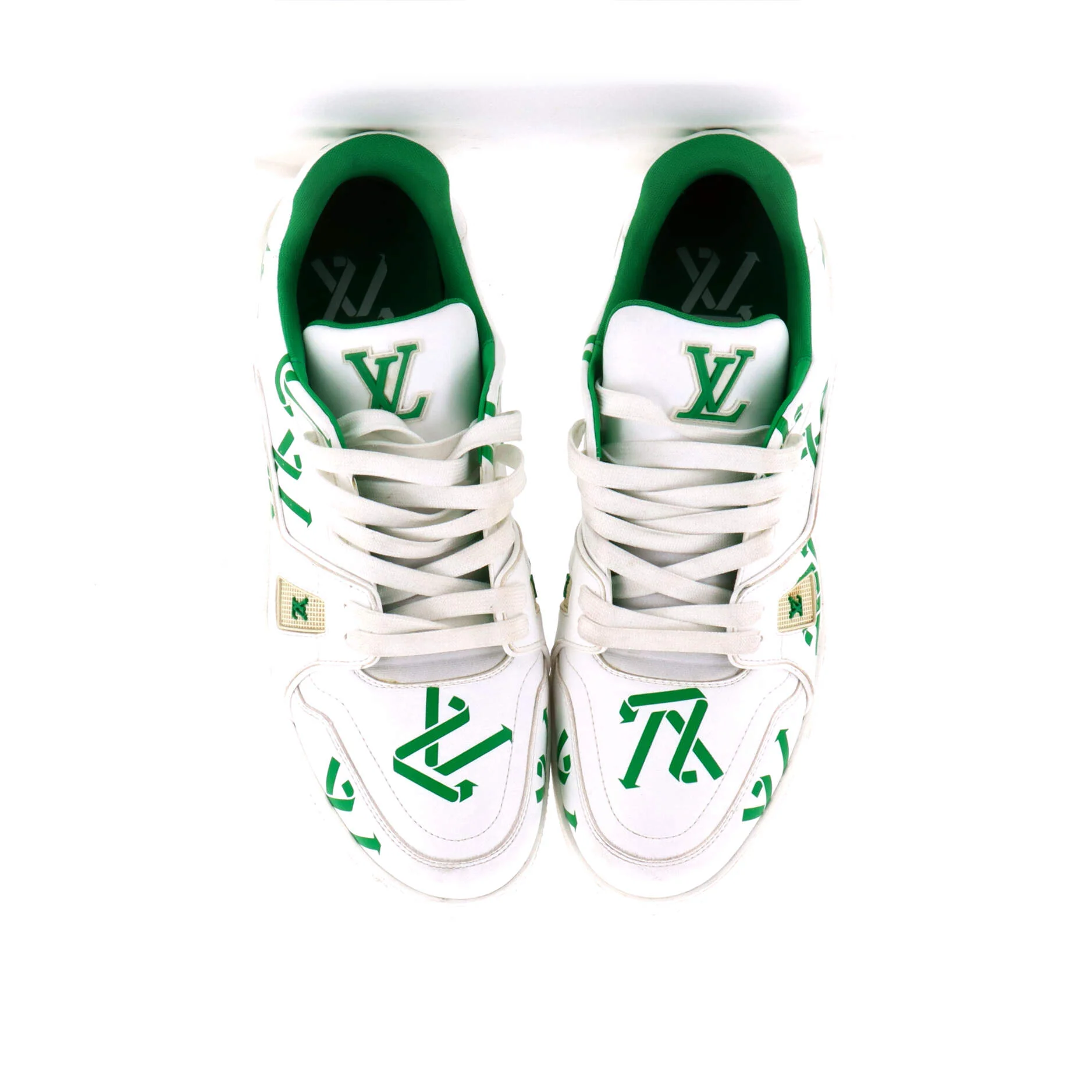 Men's LV Trainer Sneakers Printed Sustainable Mixed Materials - Image 2