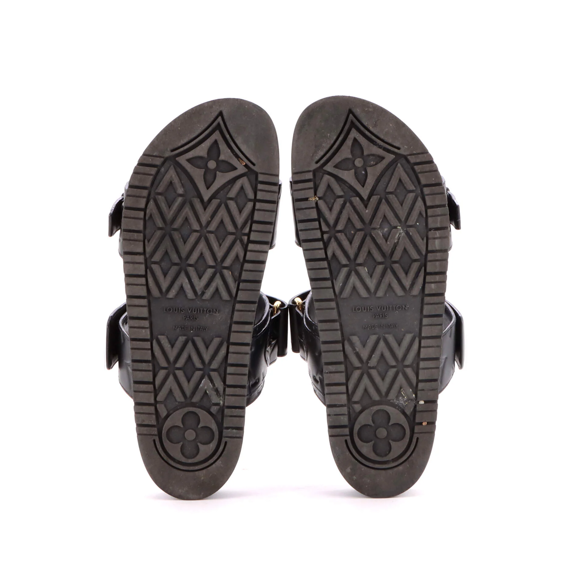Women's Bom Dia Flat Mules Monogram Embossed Leather - Image 4