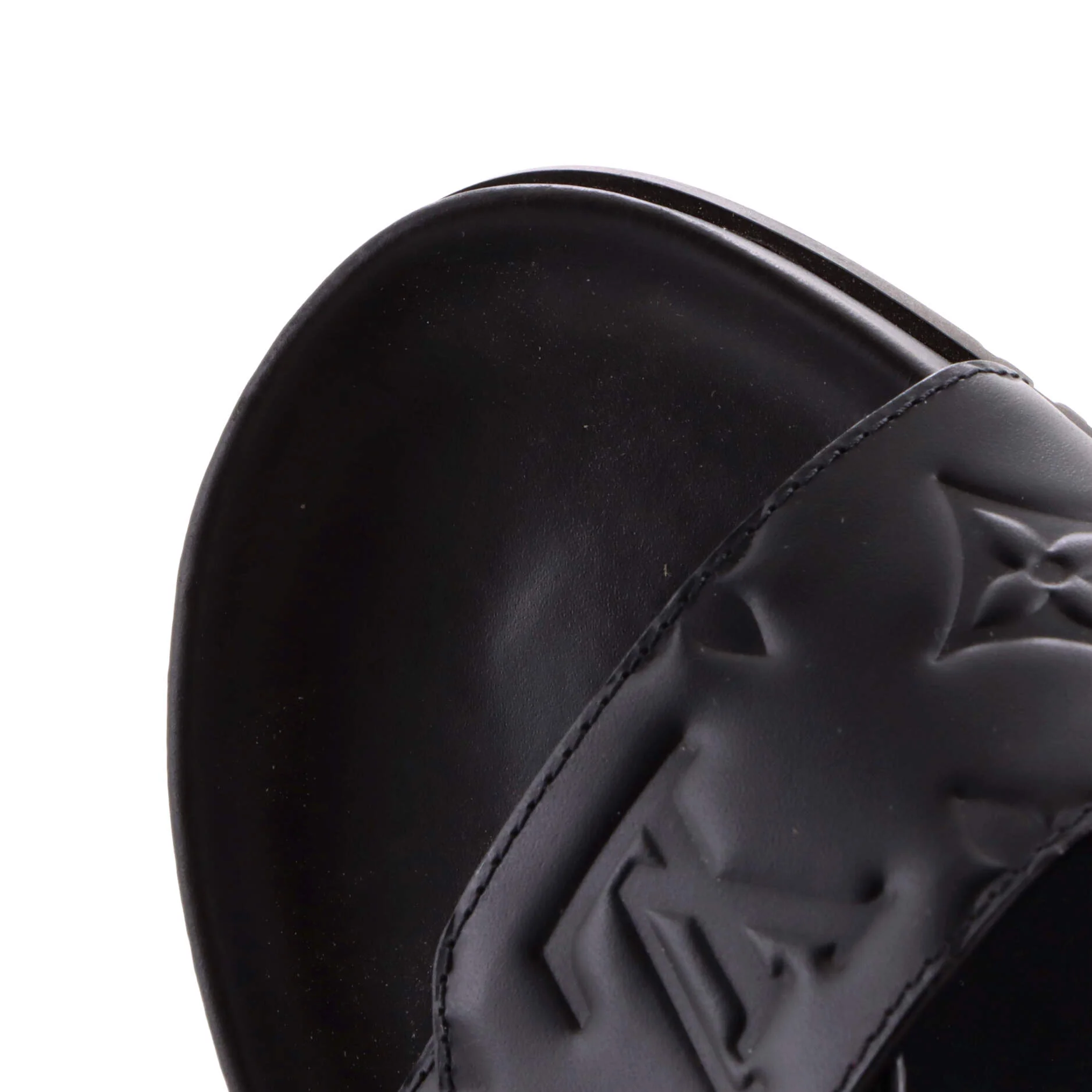 Women's Bom Dia Flat Mules Monogram Embossed Leather - Image 5