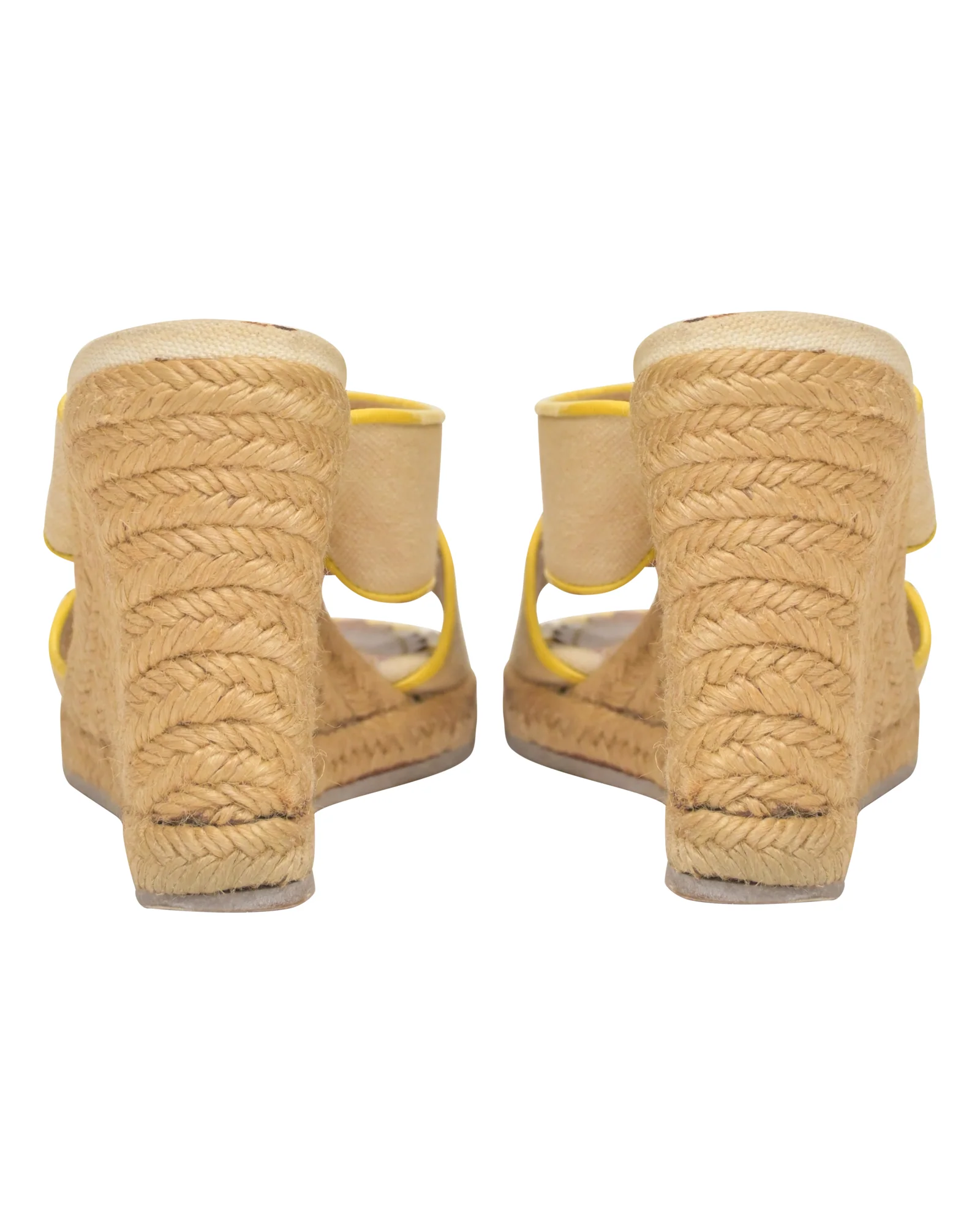 Women's Louis Vuitton Wedge Espadrilles in Beige Canvas - Image 3