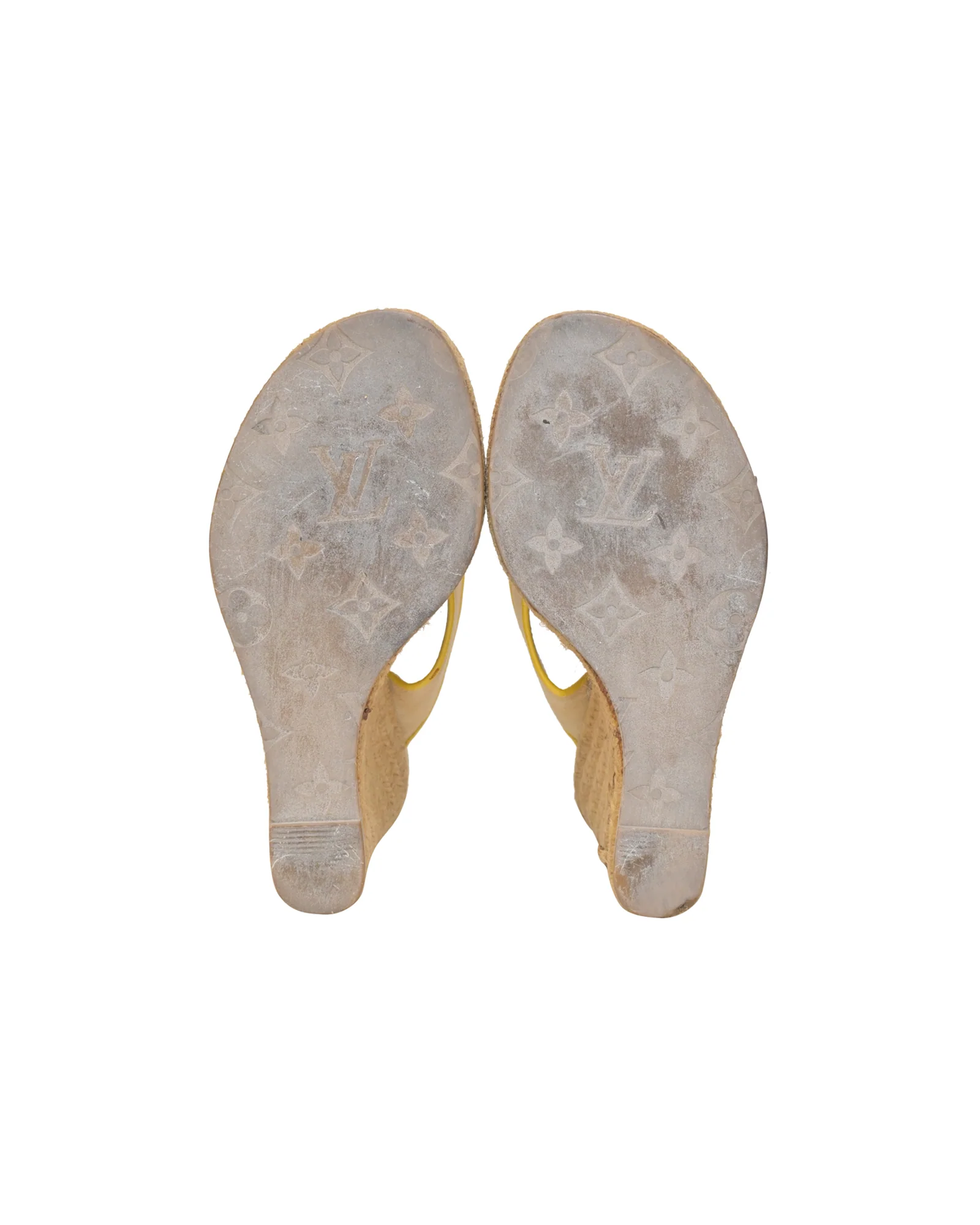 Women's Louis Vuitton Wedge Espadrilles in Beige Canvas - Image 6