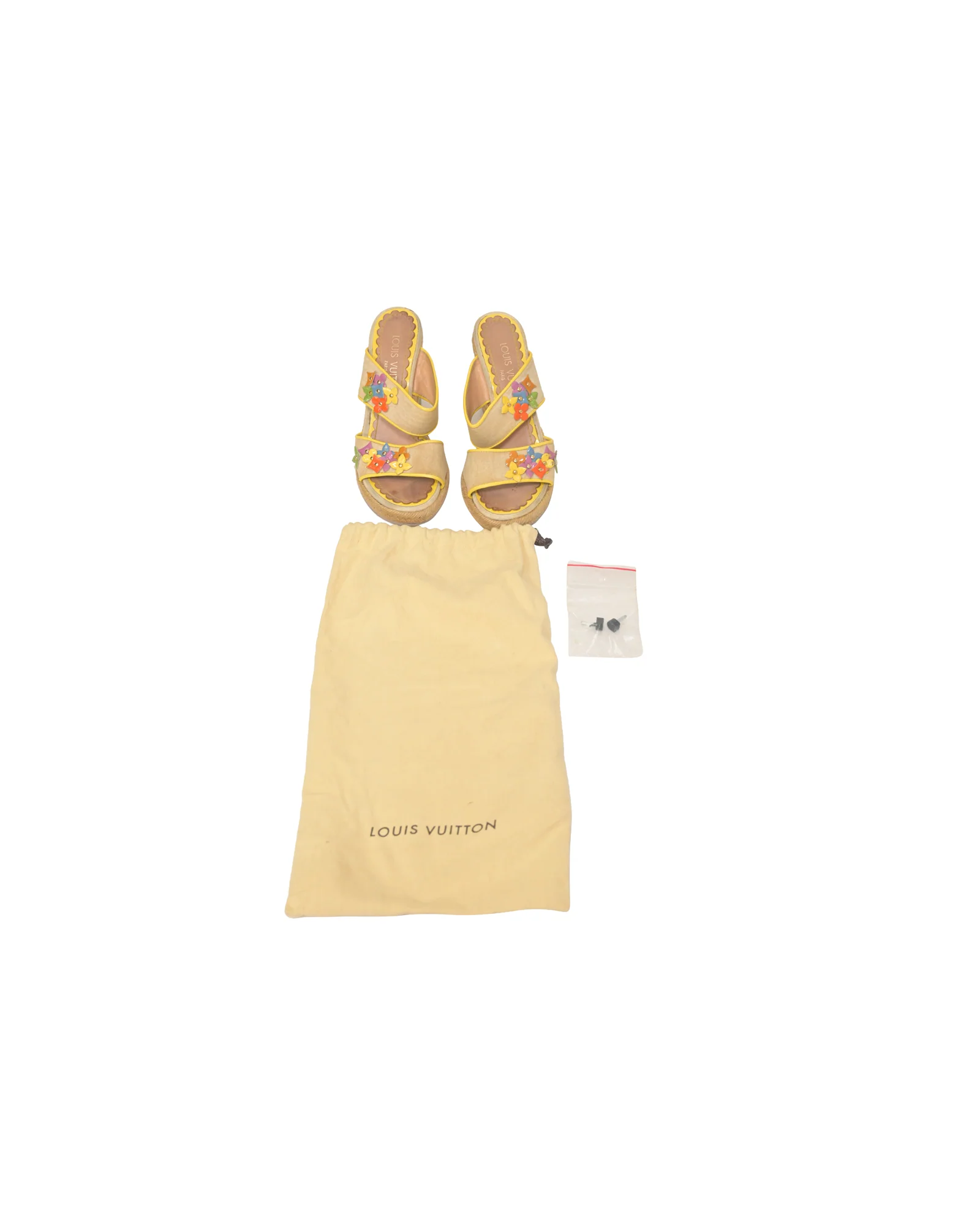 Women's Louis Vuitton Wedge Espadrilles in Beige Canvas - Image 7