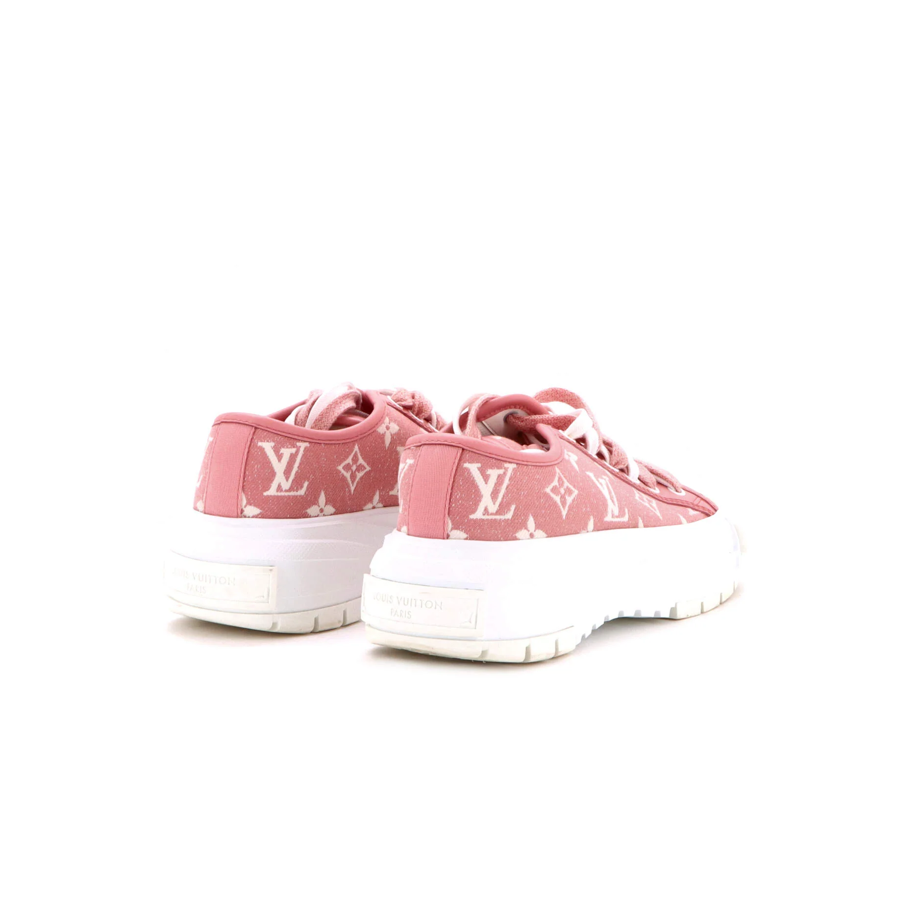 Women's LV Squad Sneakers Monogram Denim Canvas - Image 3