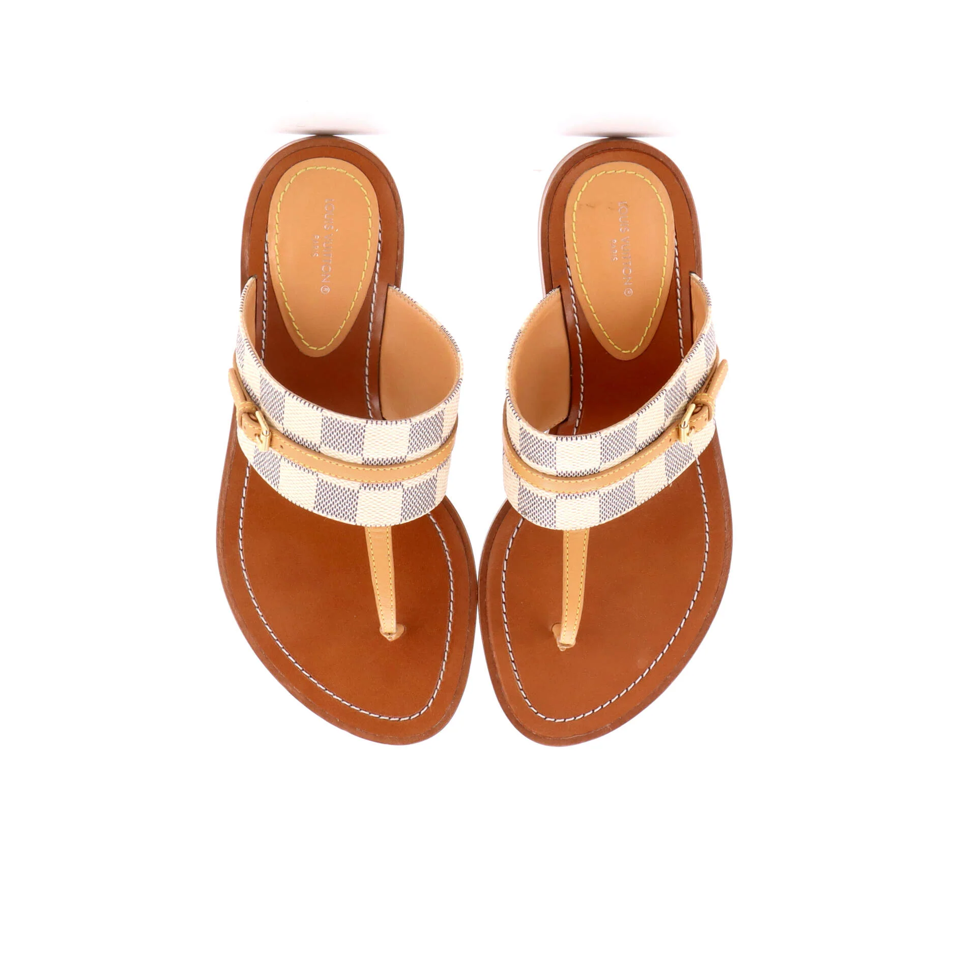 Women's Palma Flat Thong Sandals Damier - Image 2