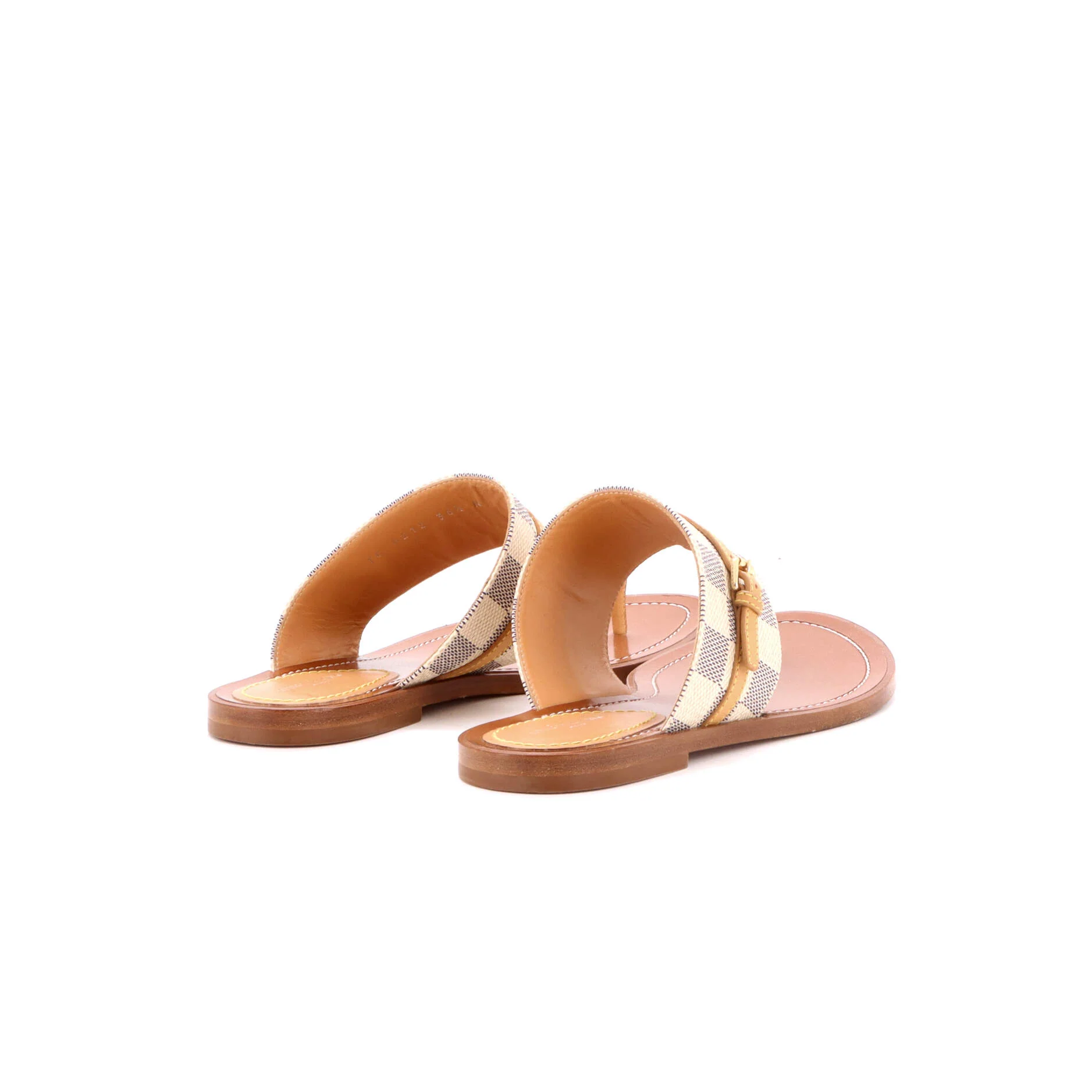 Women's Palma Flat Thong Sandals Damier - Image 3