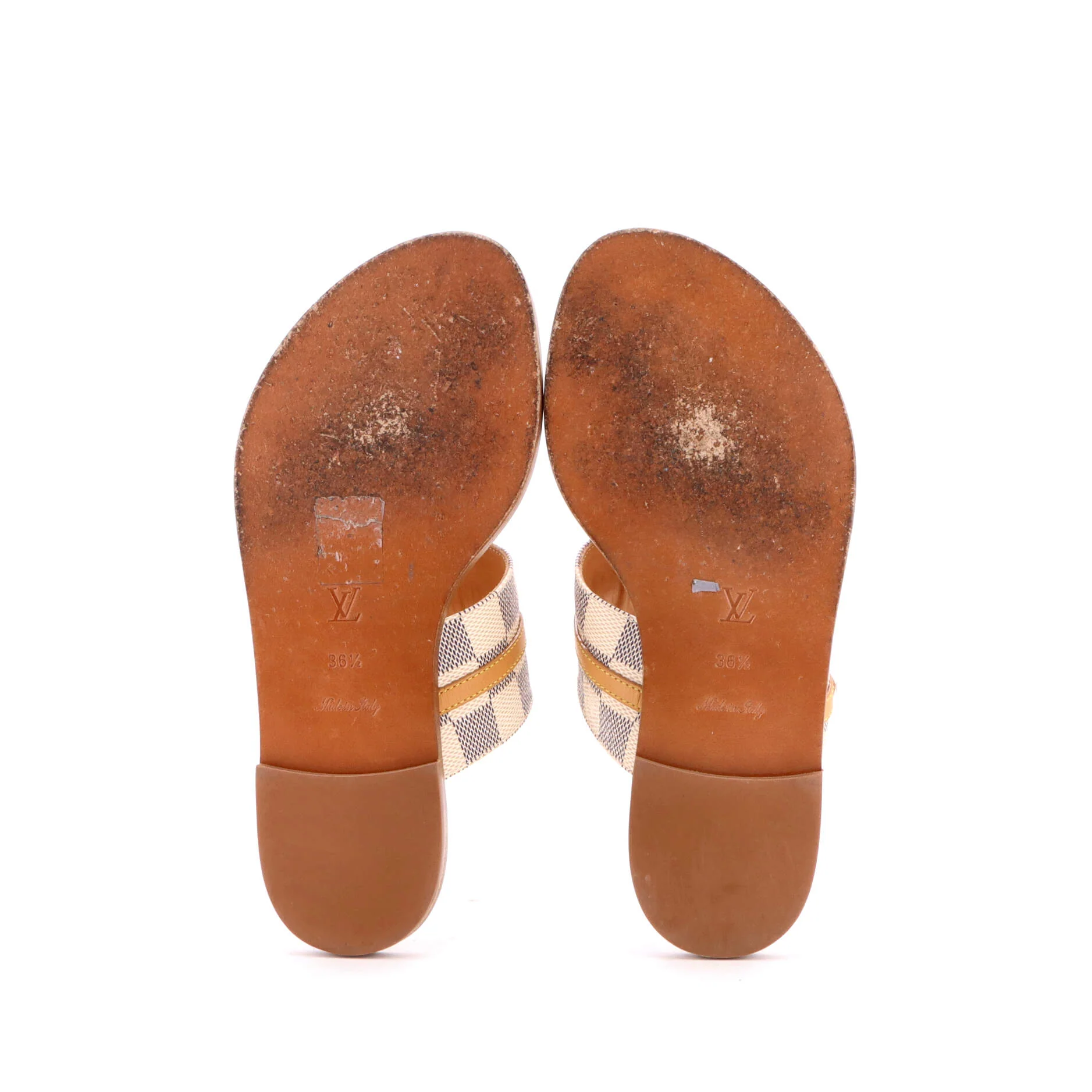Women's Palma Flat Thong Sandals Damier - Image 4