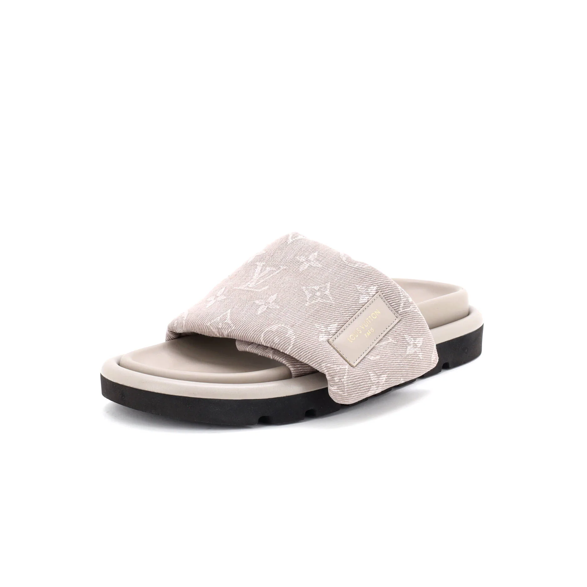 Women's Pool Pillow Comfort Mule Sandals Monogram Denim
