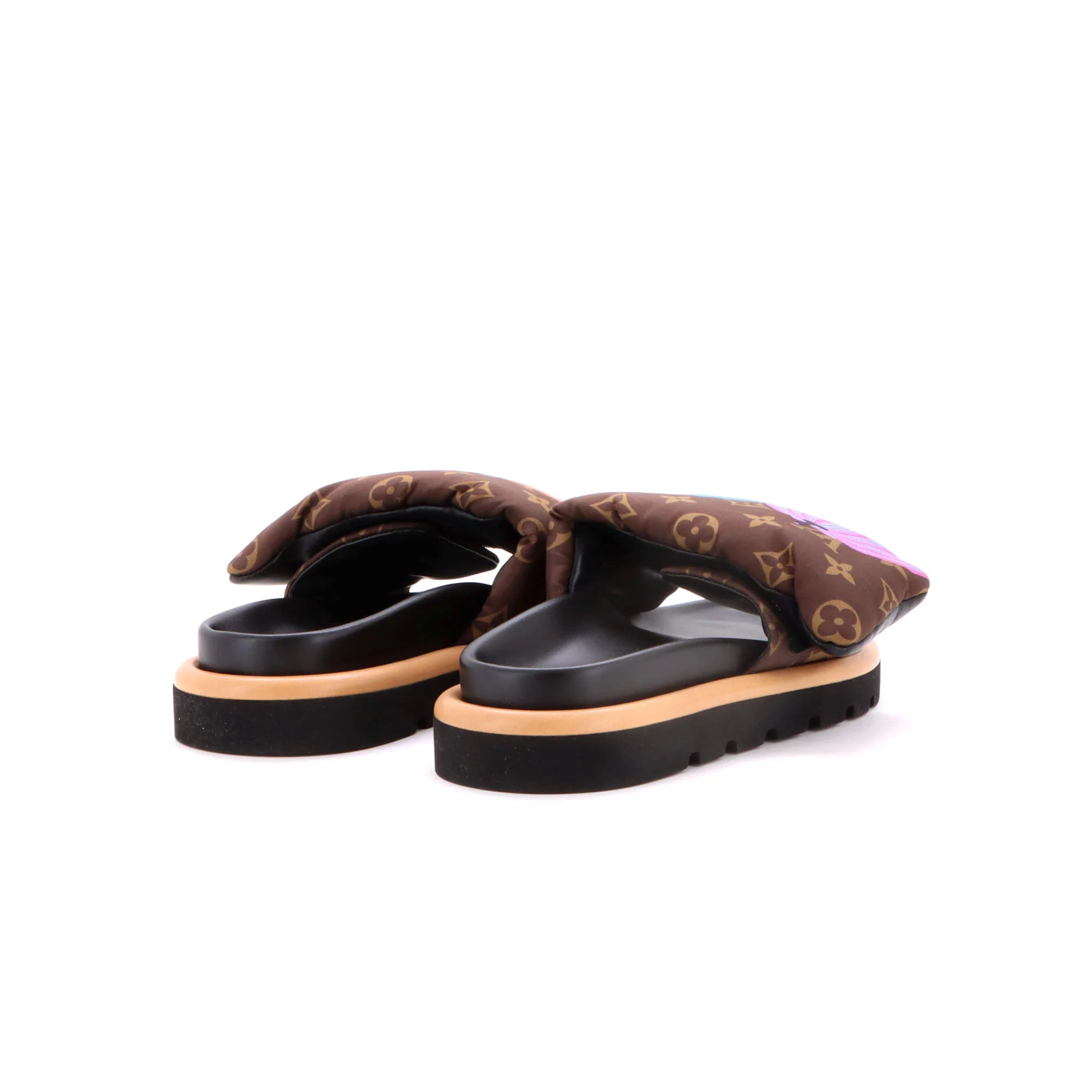 Women's Pool Pillow Comfort Mule Sandals Yayoi Kusama Pumpkins Monogram Nylon - Image 3