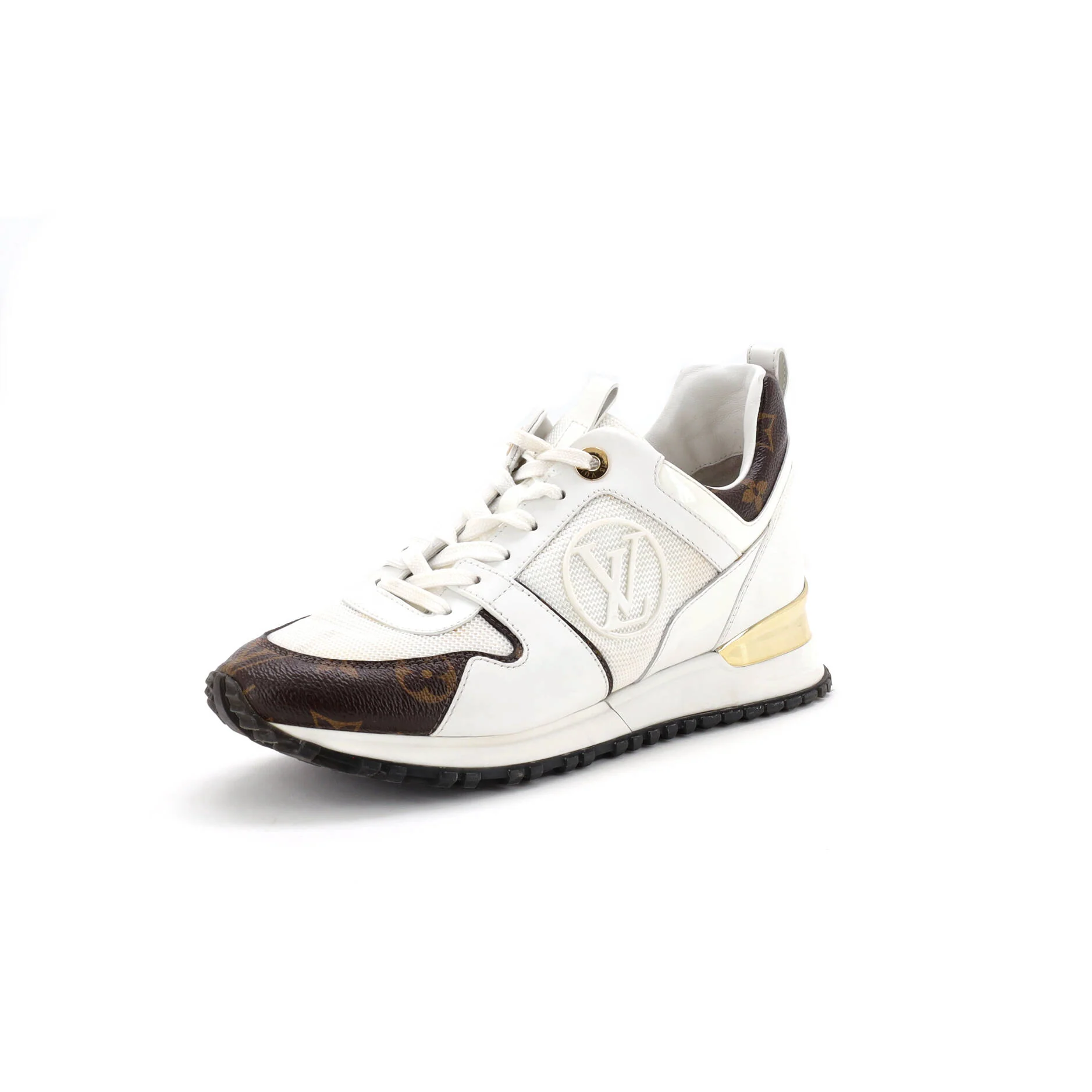 Women's Run Away Sneakers Mesh with Monogram Canvas and Leather
