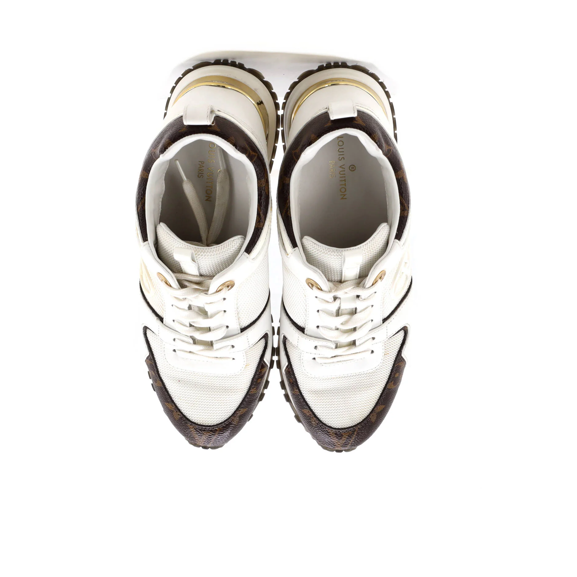 Women's Run Away Sneakers Mesh with Monogram Canvas and Leather - Image 2
