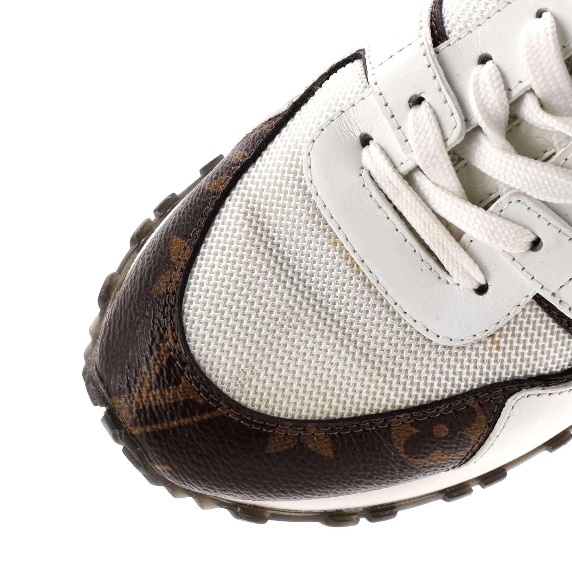 Women's Run Away Sneakers Mesh with Monogram Canvas and Leather - Image 5