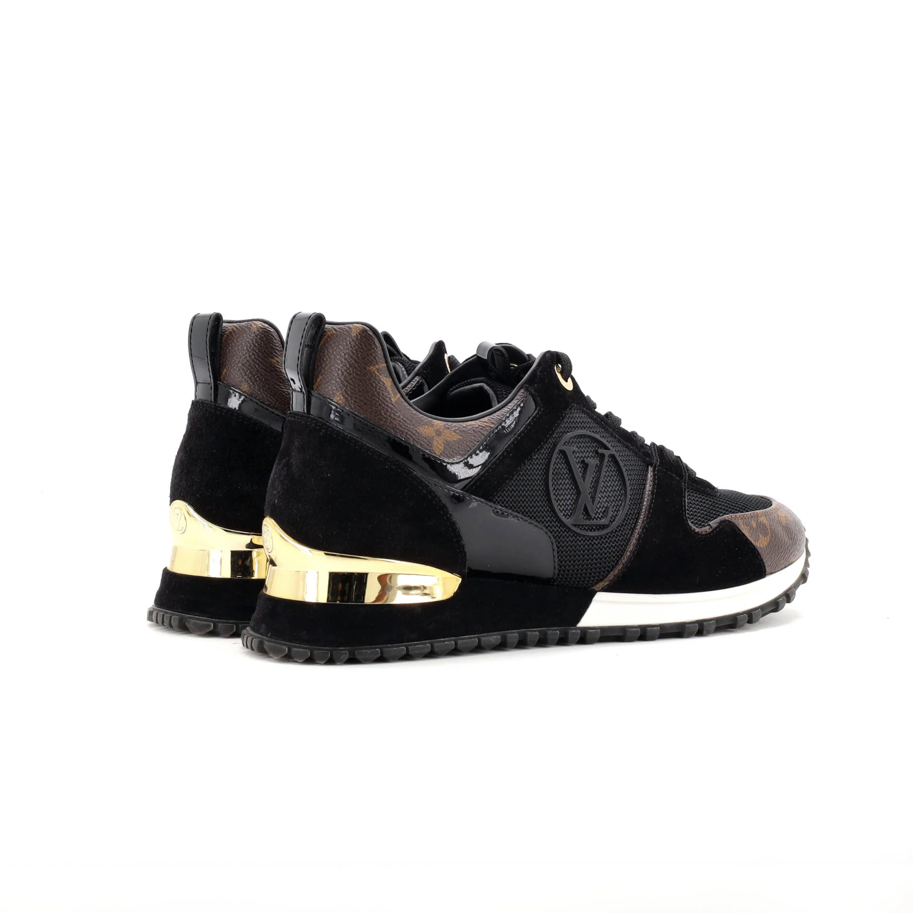 Women's Run Away Sneakers Mesh with Monogram Canvas and Suede - Image 3