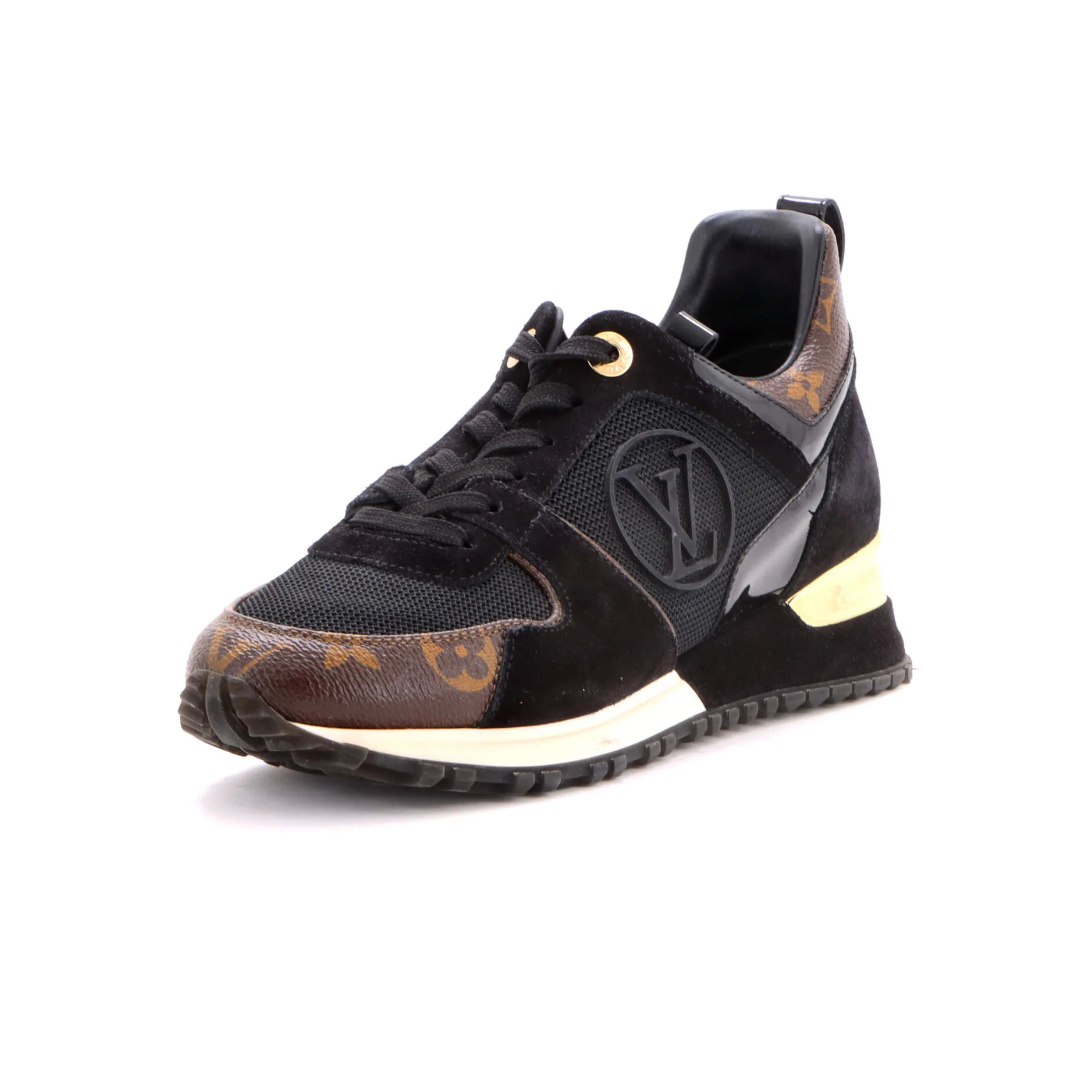 Women's Run Away Sneakers Mesh with Monogram Canvas and Suede